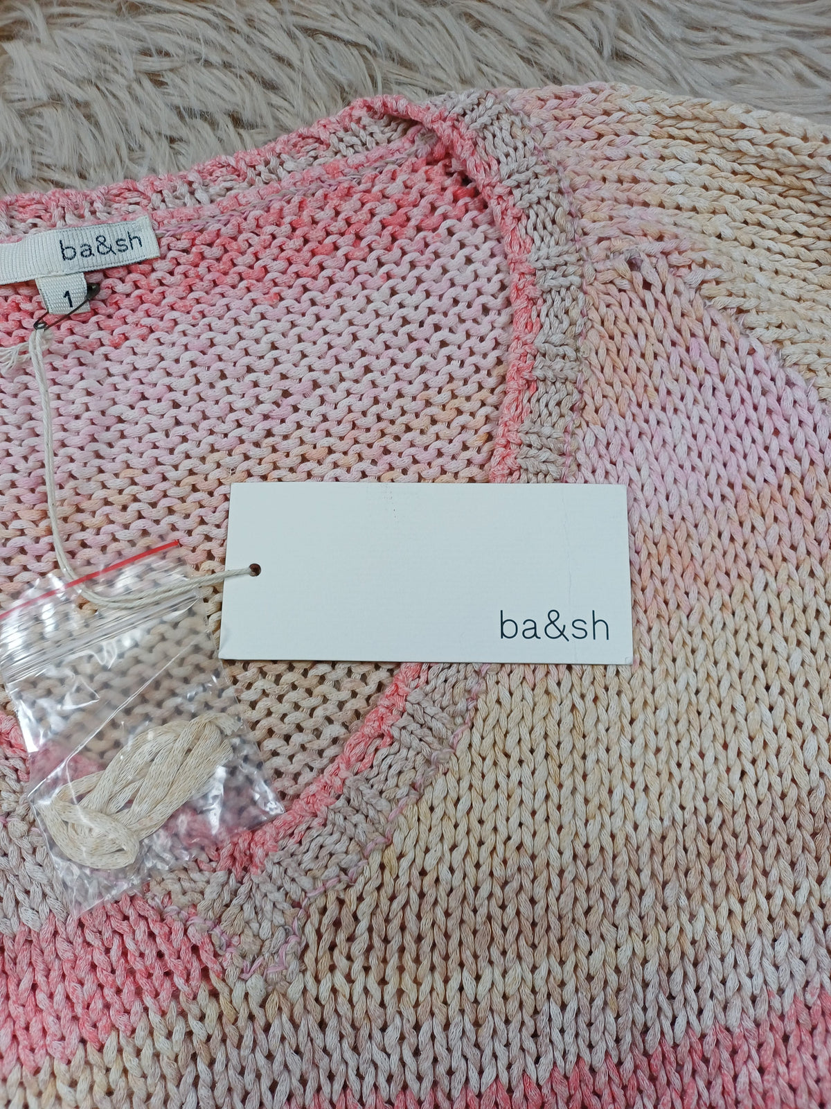 Pull en laine ba&sh rose – Taille 1 - neuf avec etiquette ba&sh