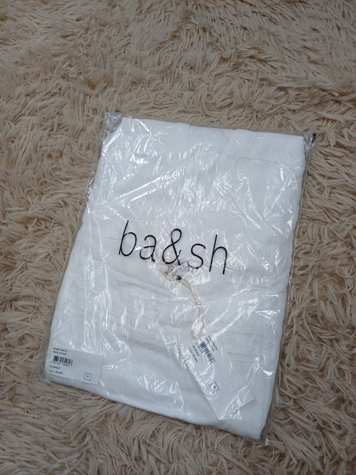 Robe blanche ba&sh en coton ba&sh