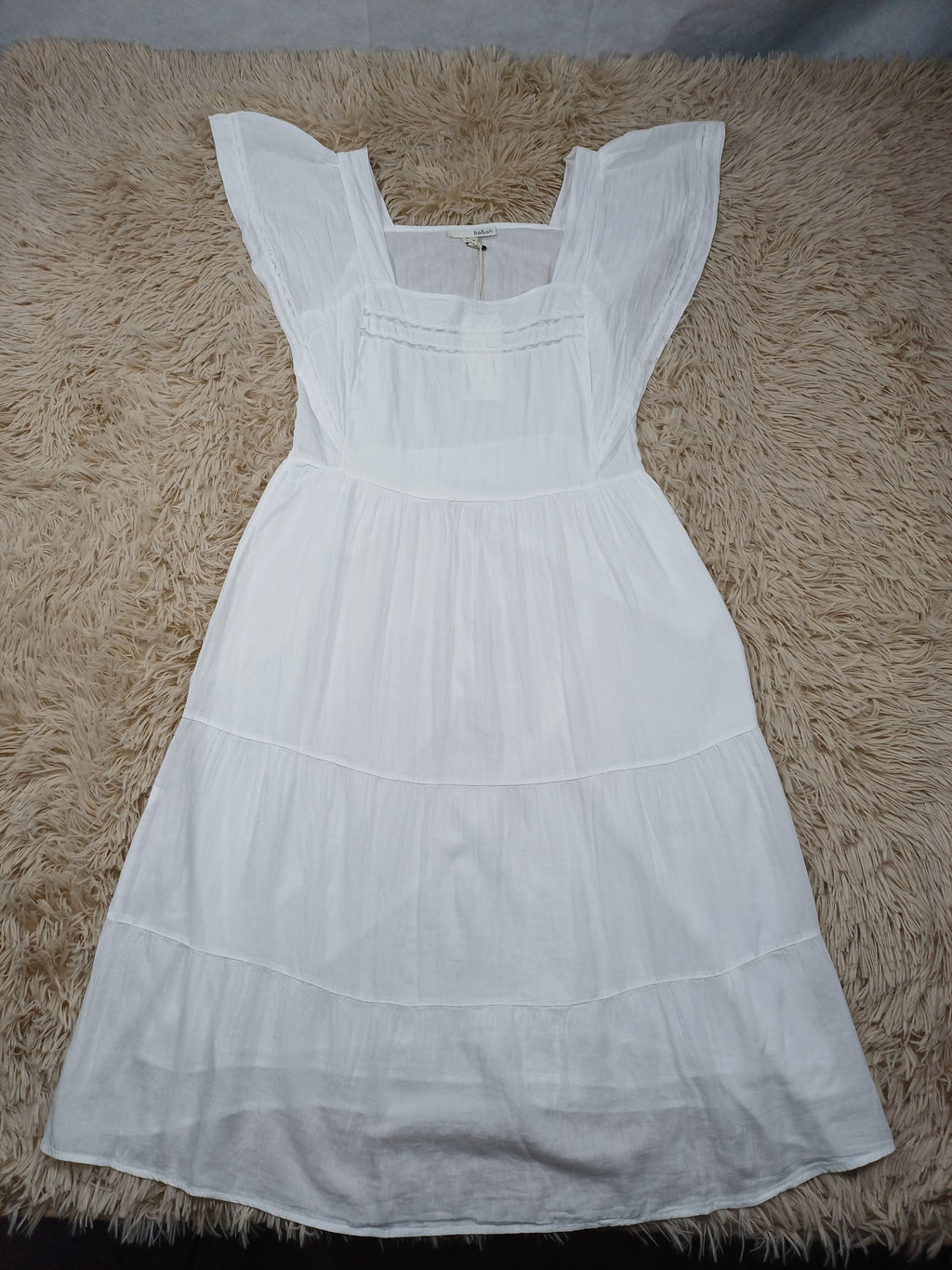 Robe blanche ba&sh en coton ba&sh