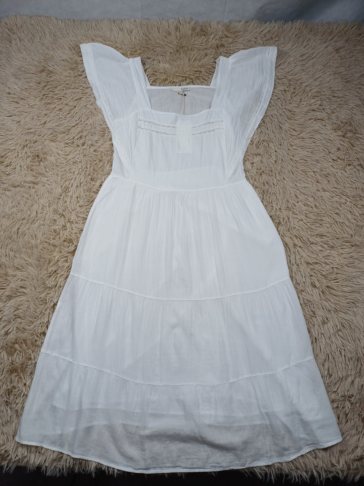 Robe blanche ba&sh en coton ba&sh
