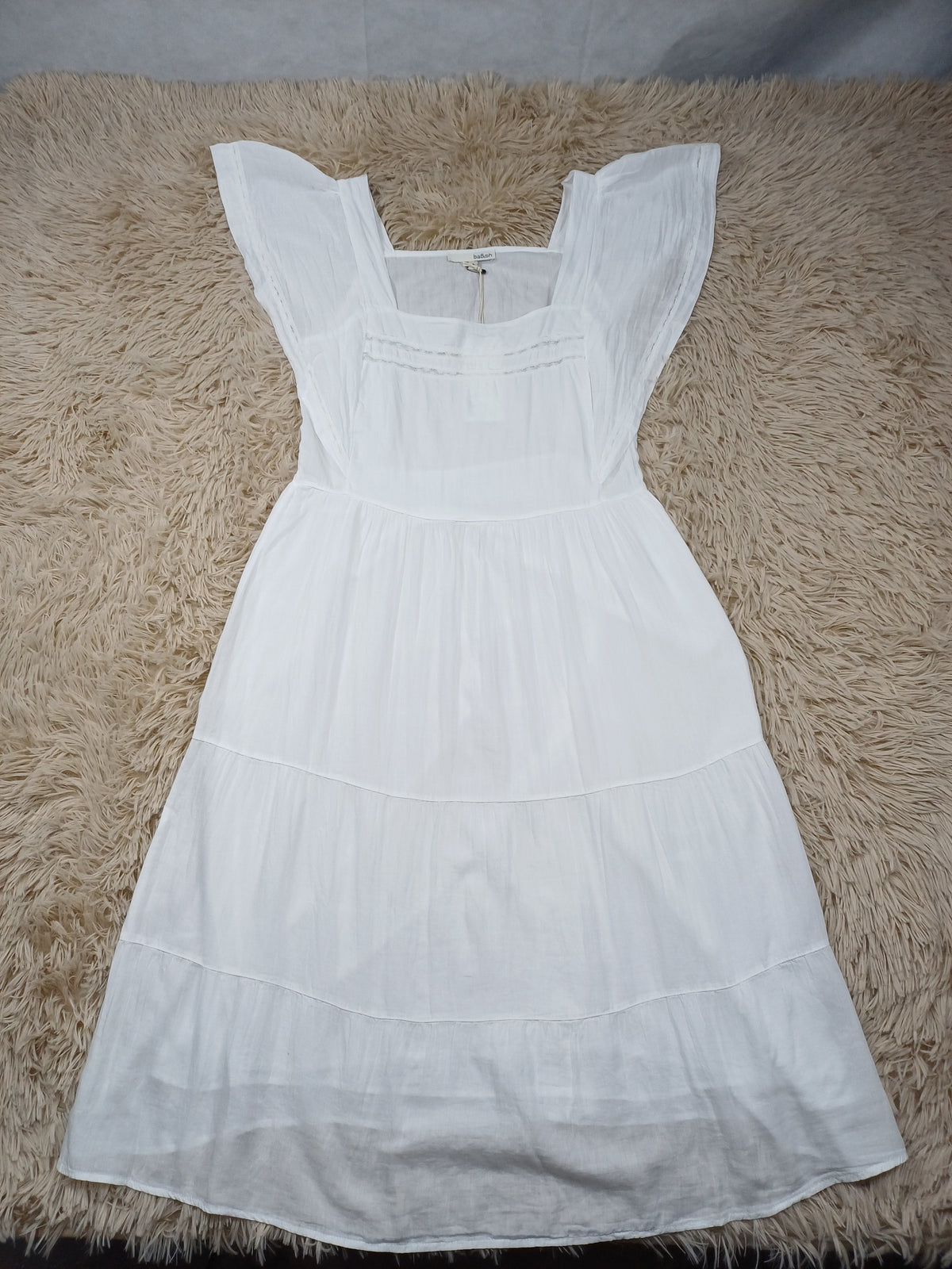 Robe blanche ba&sh en coton ba&sh