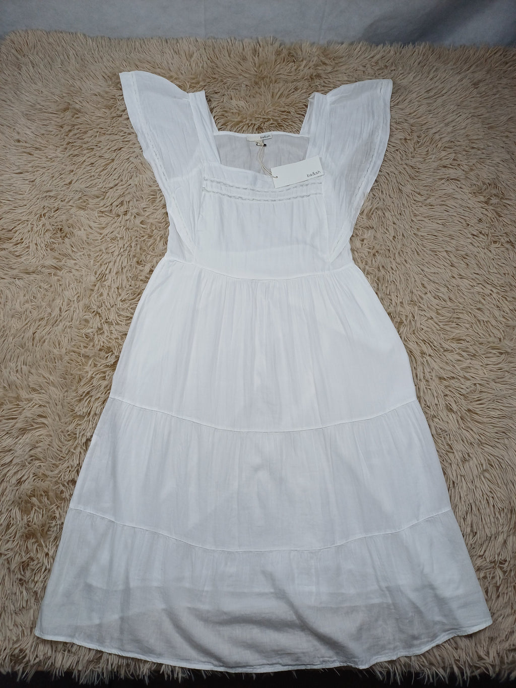 Robe blanche ba&sh en coton ba&sh