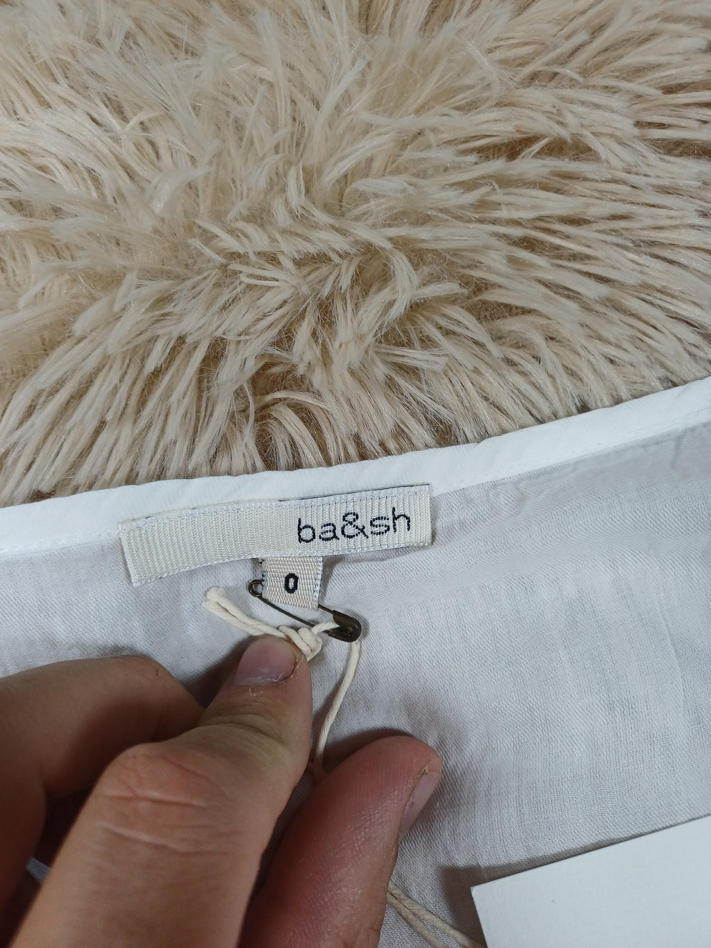 Robe blanche ba&sh en coton ba&sh