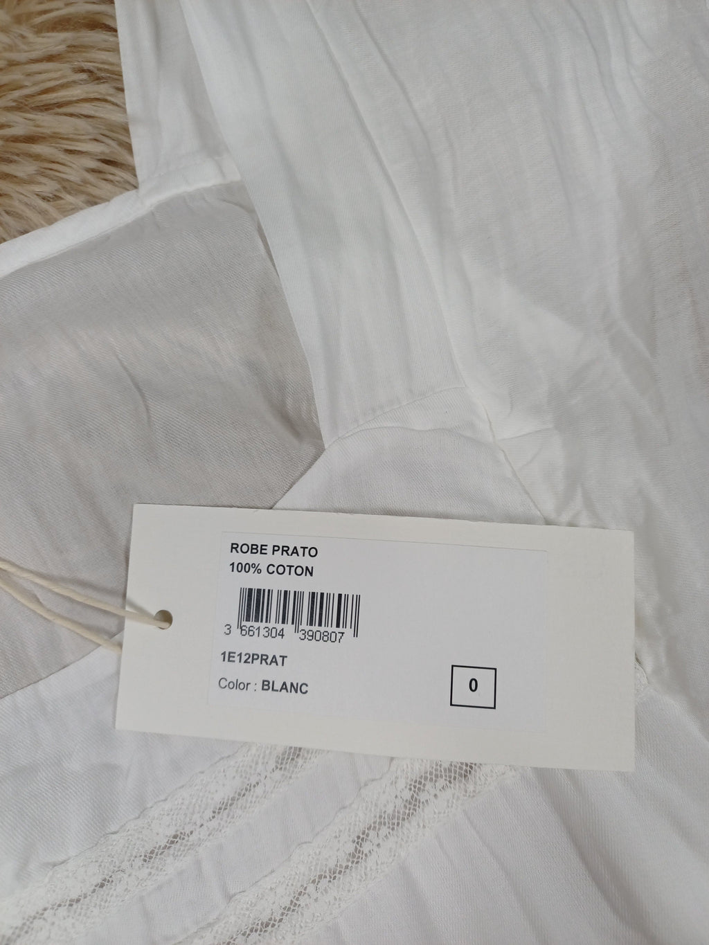 Robe blanche ba&sh en coton ba&sh