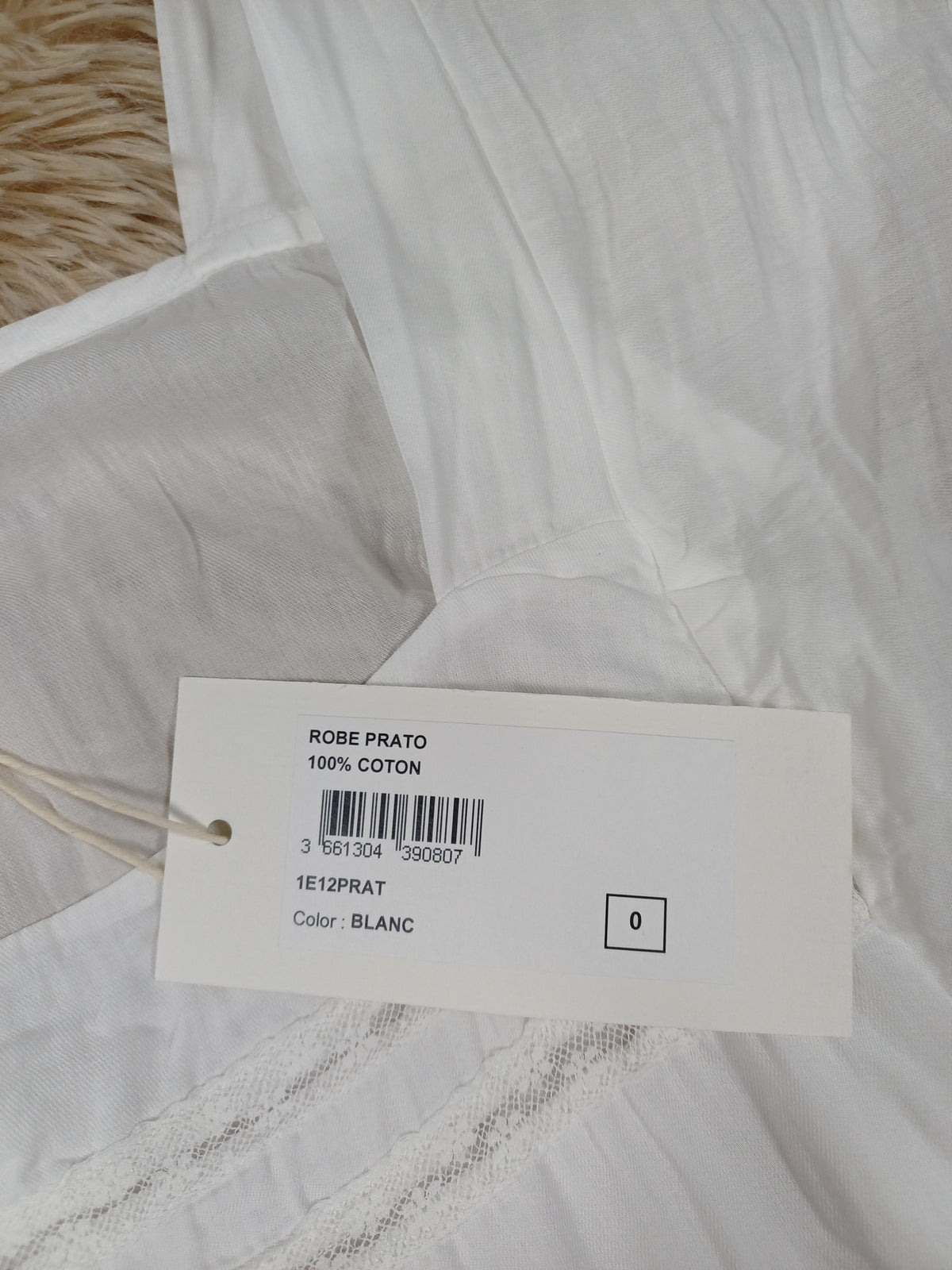 Robe blanche ba&sh en coton ba&sh