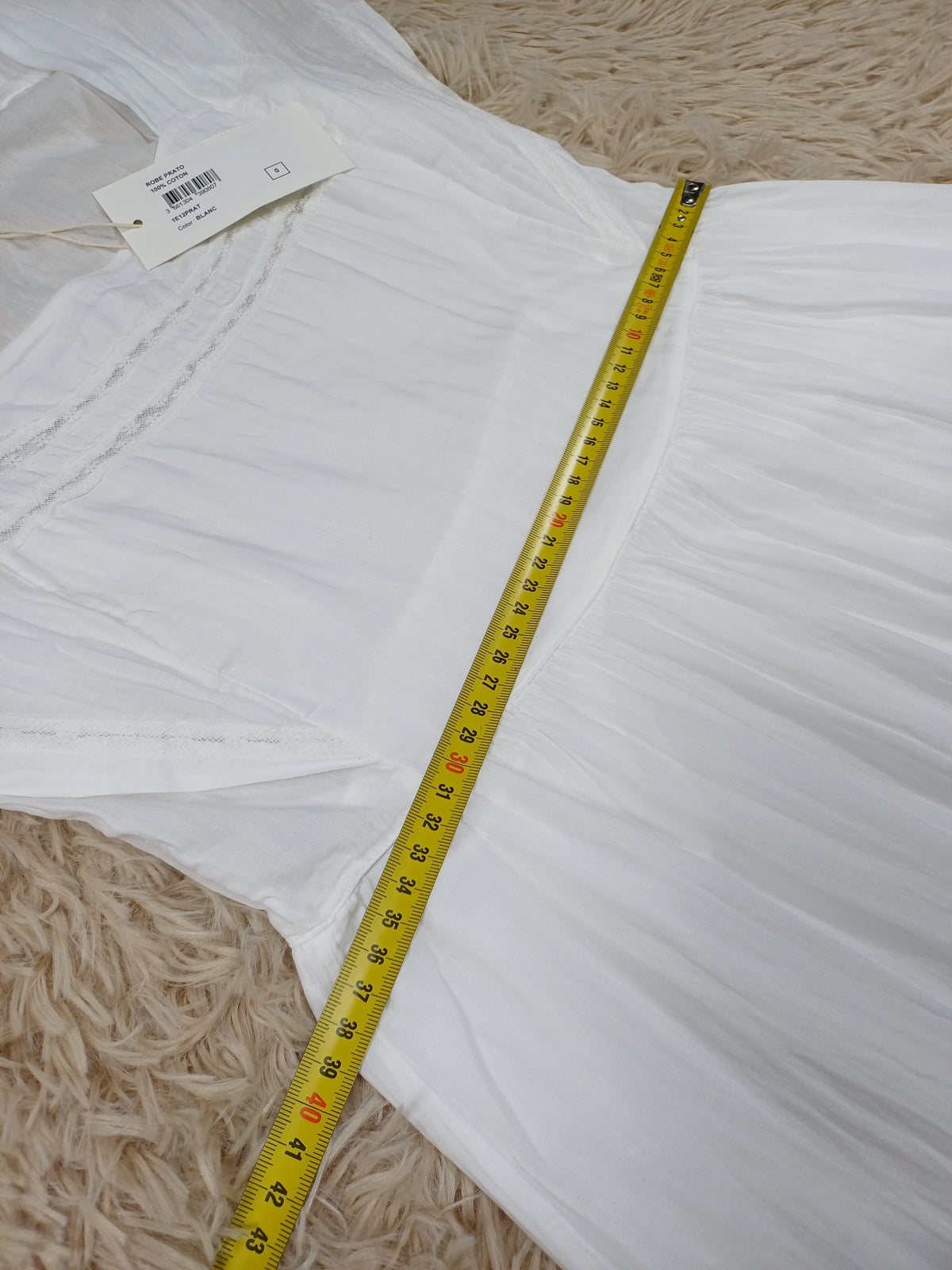 Robe blanche ba&sh en coton ba&sh