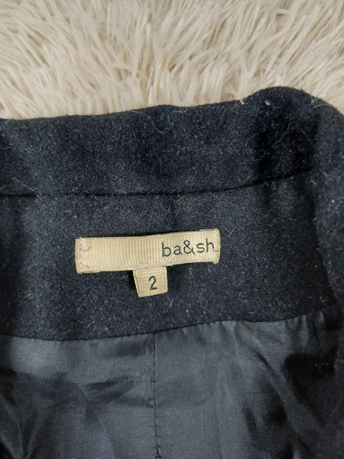 Manteau en laine noir ba&sh - M ba&sh