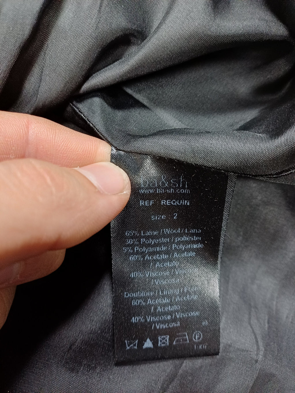 Manteau en laine noir ba&sh - M ba&sh