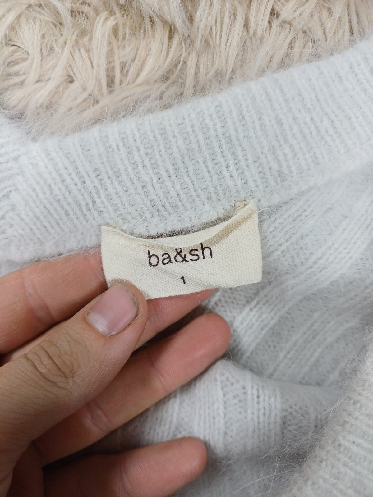 Haut en angora blanc ba&sh - S ba&sh
