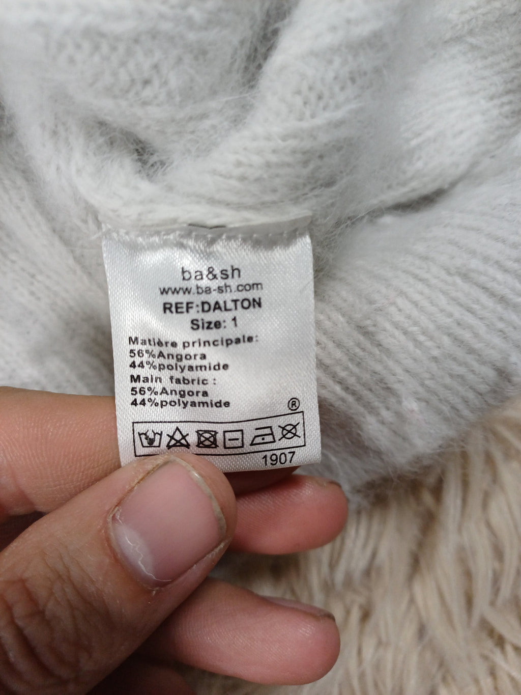 Haut en angora blanc ba&sh - S ba&sh