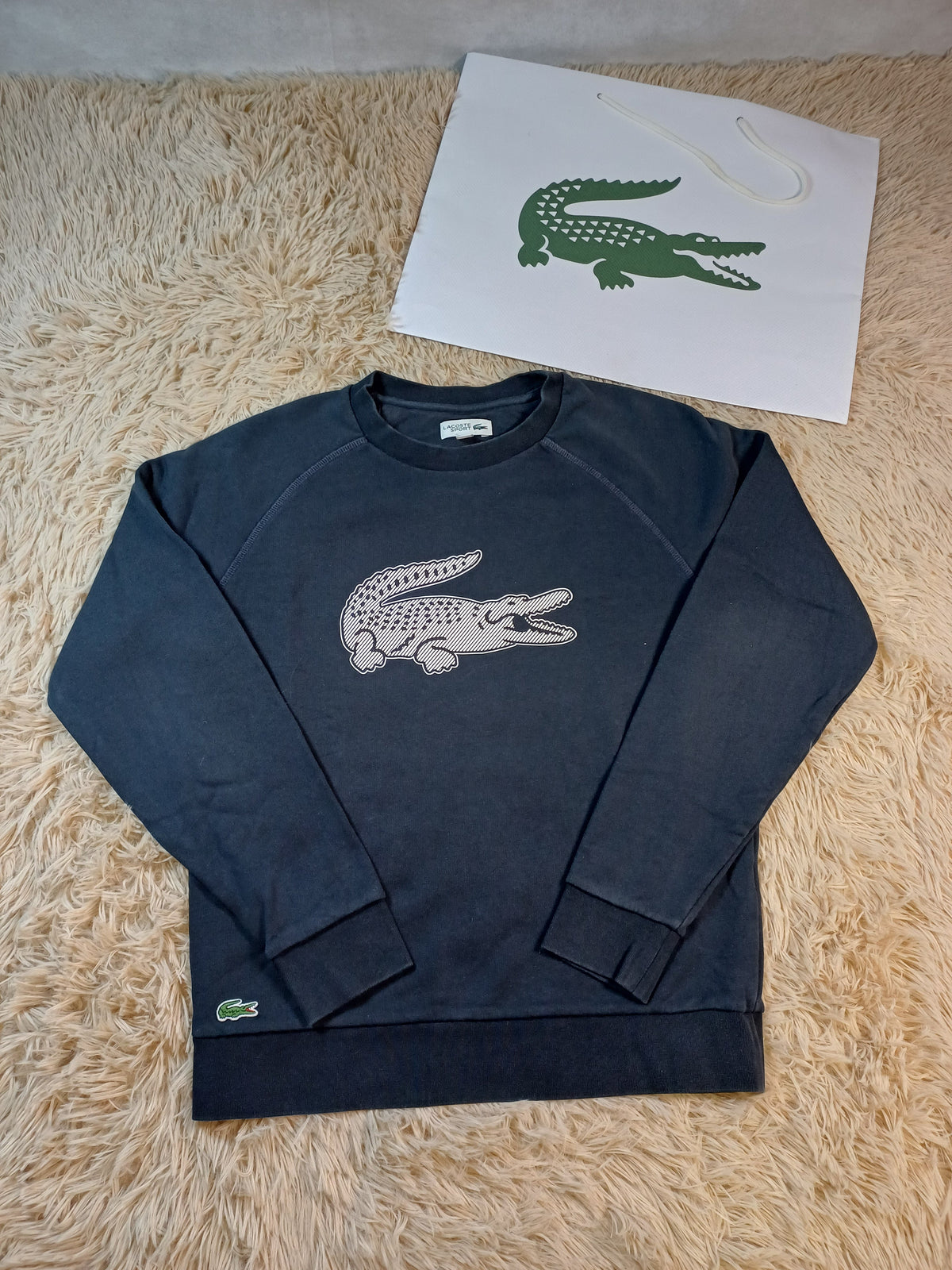Lacoste Sport Sweat bleu marine à logo – Taille XS Lacoste Sport