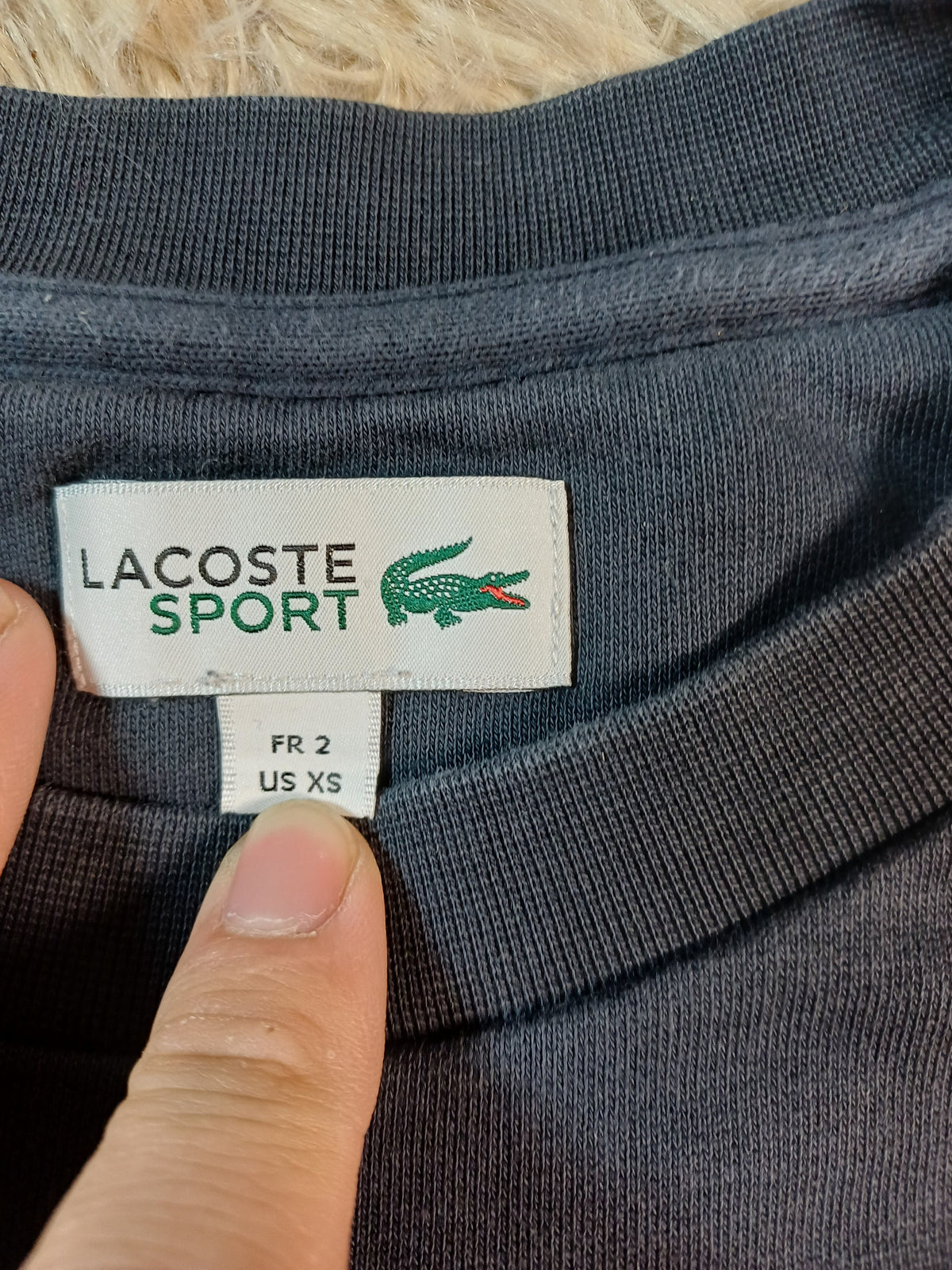 Lacoste Sport Sweat bleu marine à logo – Taille XS Lacoste Sport