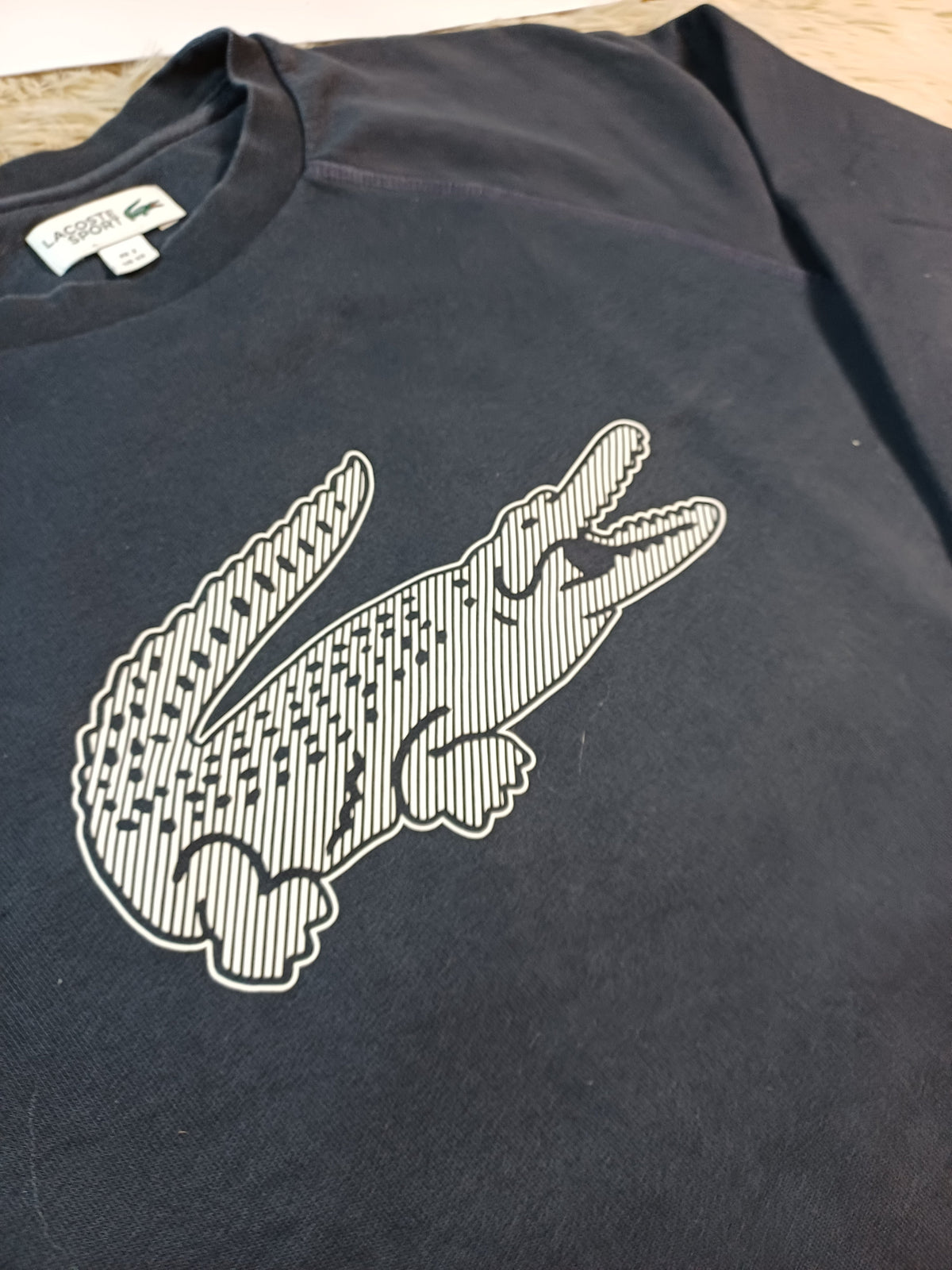 Lacoste Sport Sweat bleu marine à logo – Taille XS Lacoste Sport