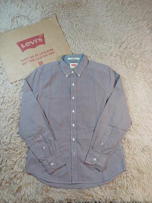 Chemise Levi's rayée bleu, blanc et rouge – Taille S