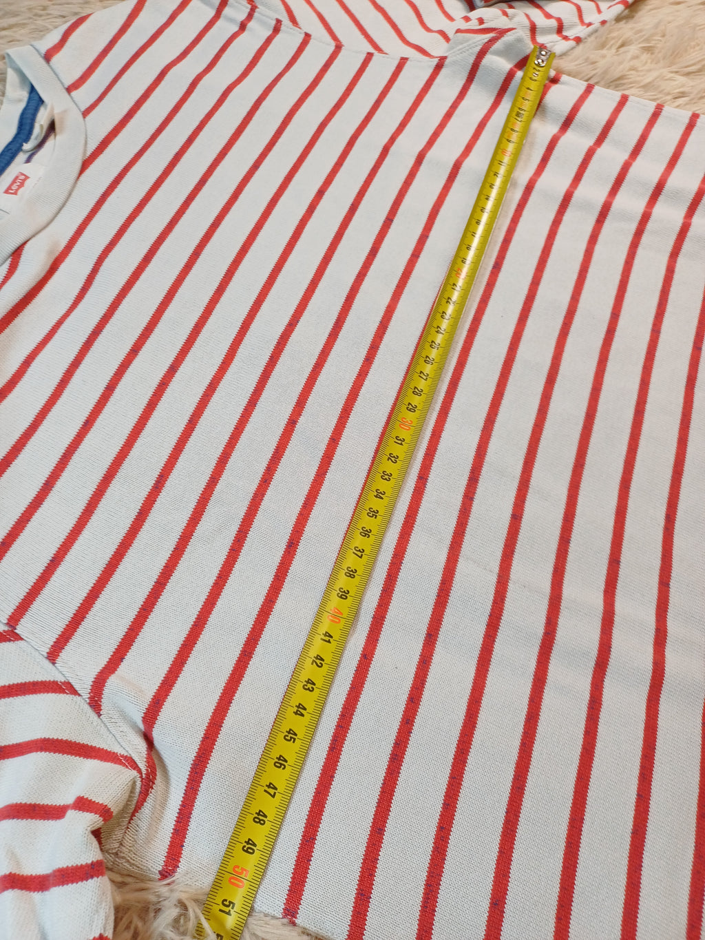Sweat Levi's rayé rouge et blanc – Taille M