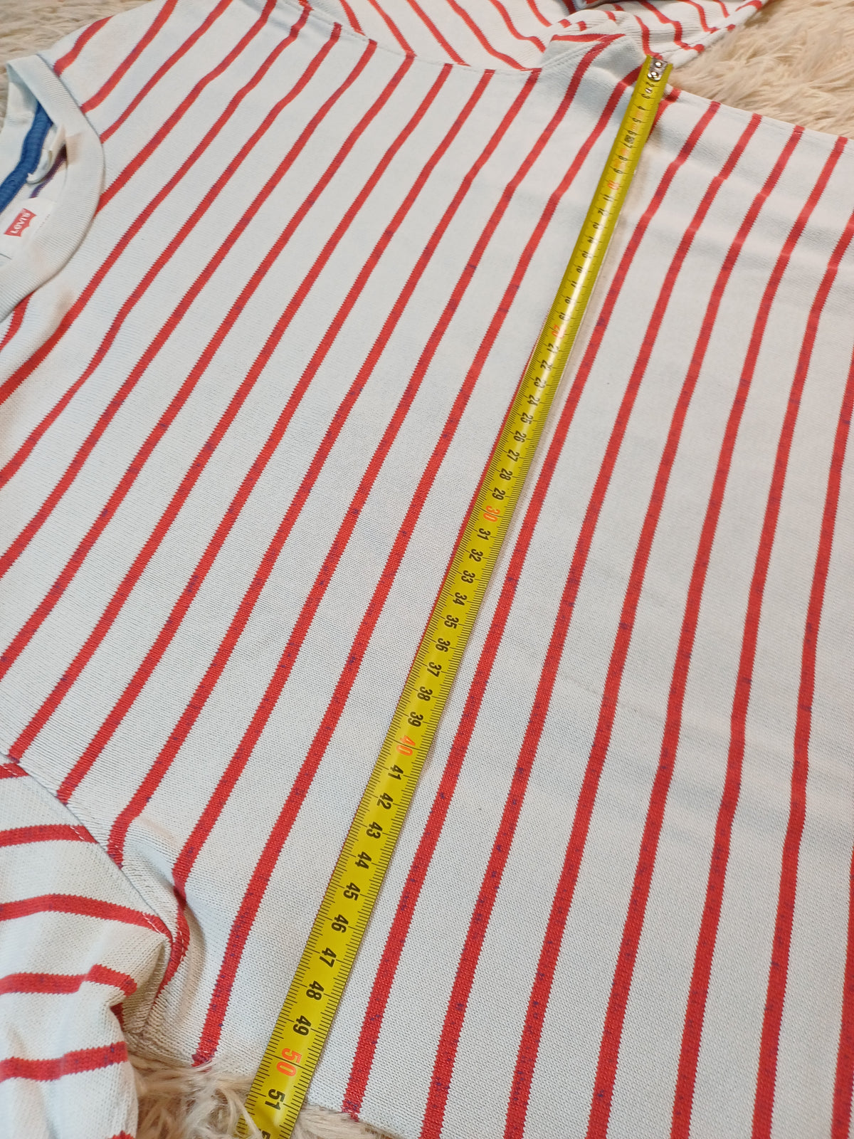 Sweat Levi's rayé rouge et blanc – Taille M
