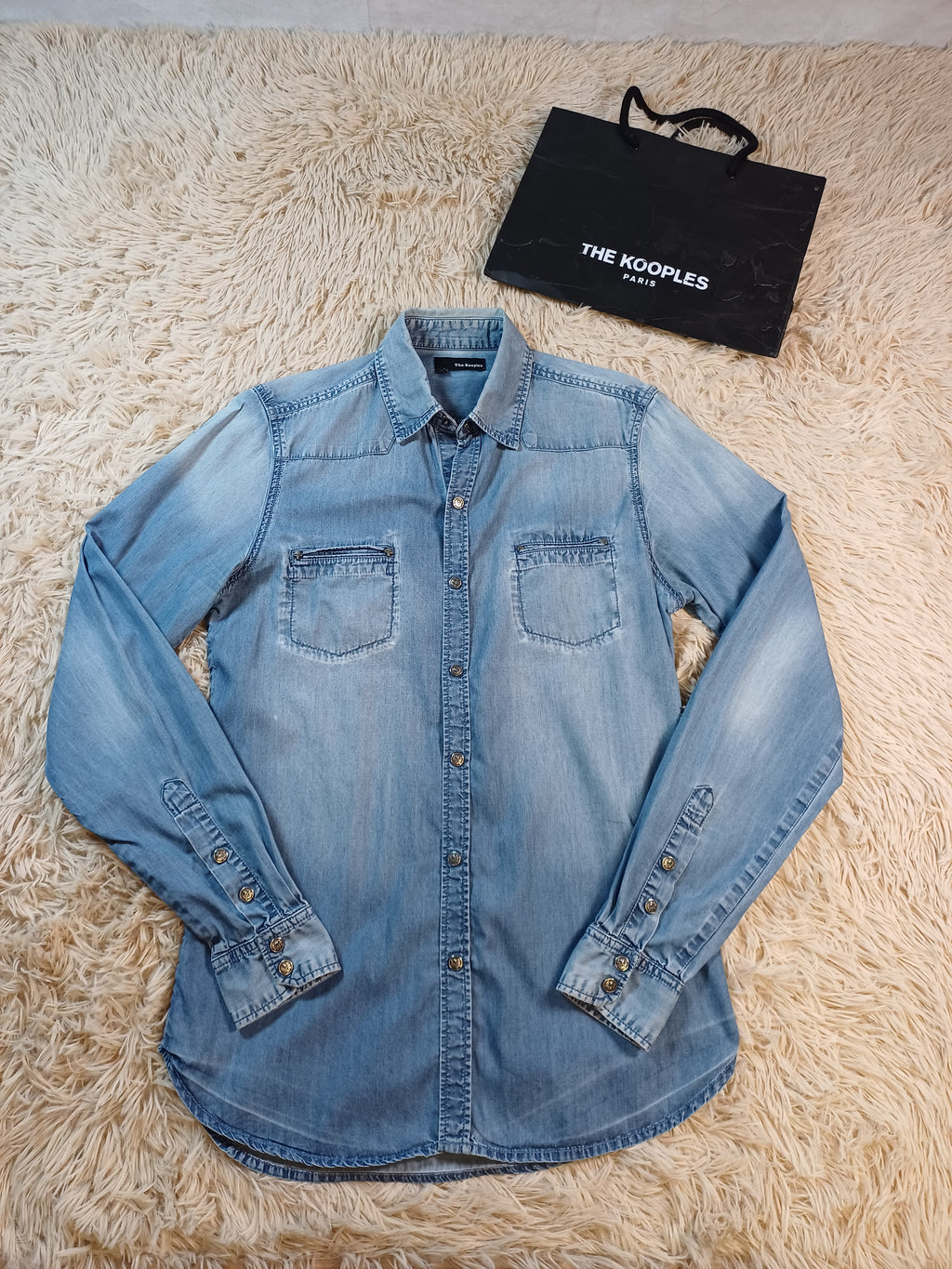 Chemise The Kooples en denim bleu - Taille S