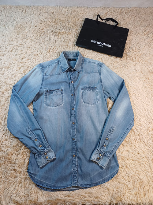 Chemise The Kooples en denim bleu - Taille S