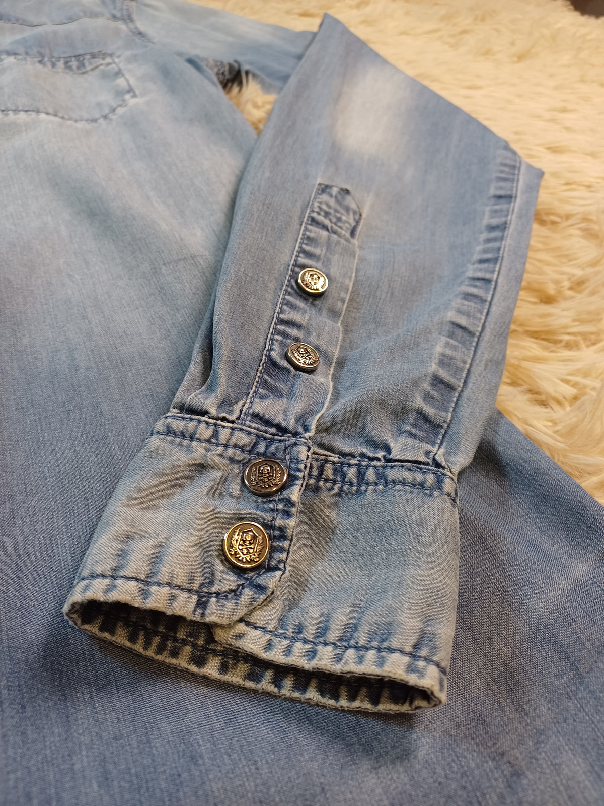 Chemise The Kooples en denim bleu - Taille S
