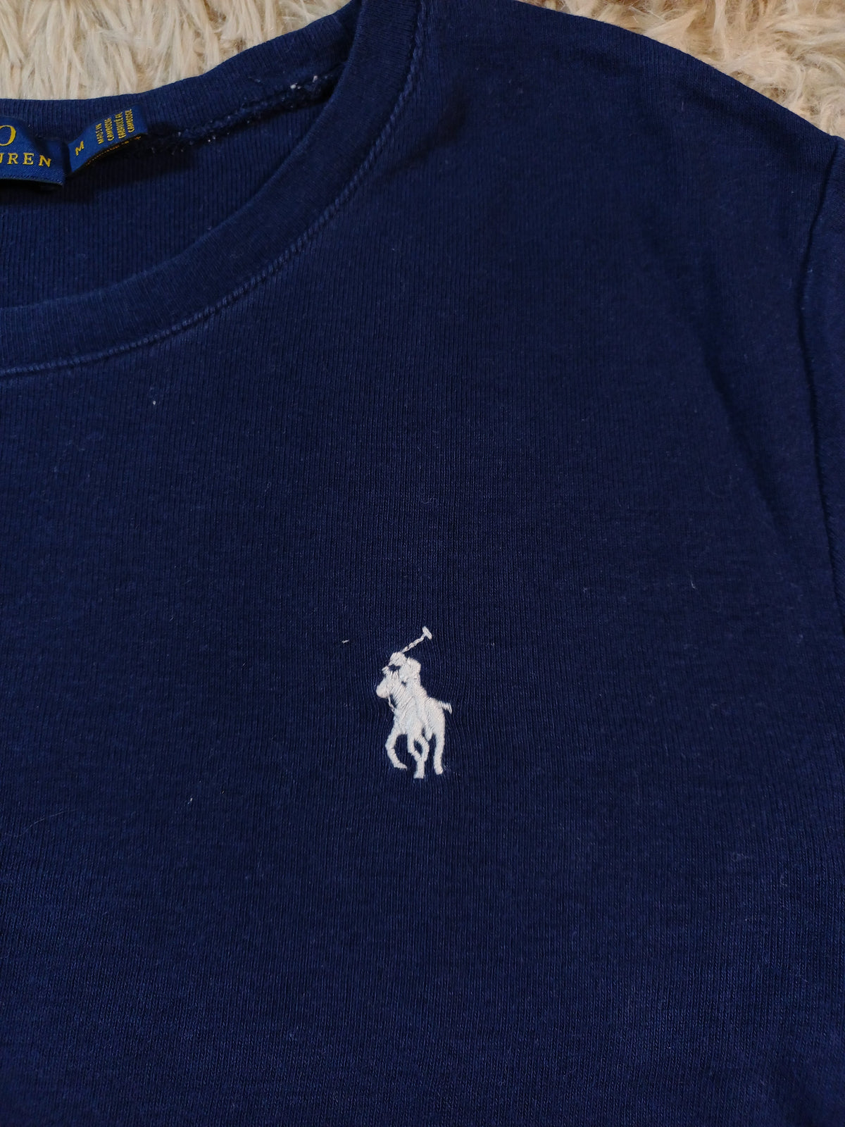 Polo Ralph Lauren T-shirt manches longues bleu marine – Taille M Polo Ralph Lauren