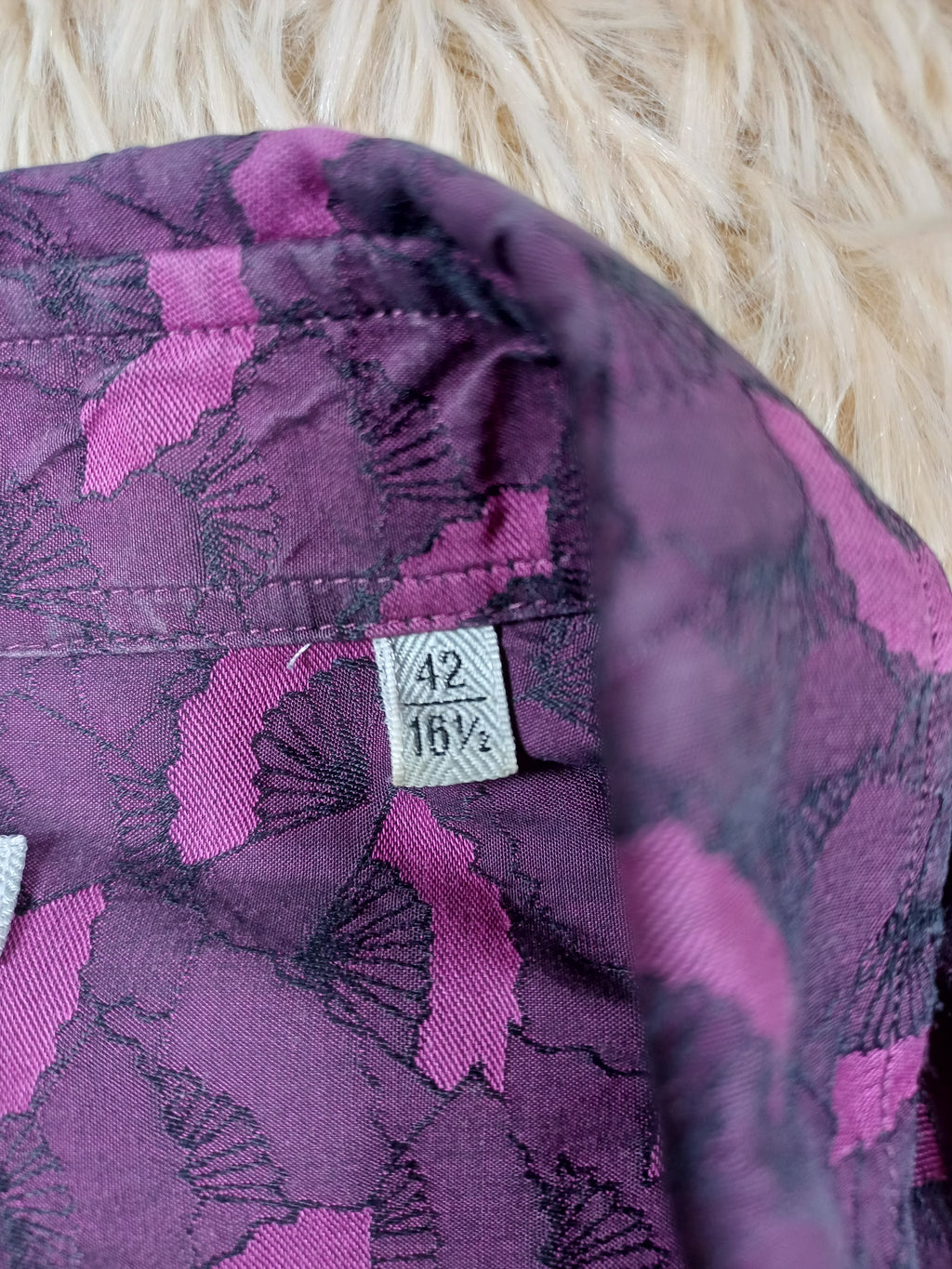 Chemise KENZO homme violette à motif - Taille 42