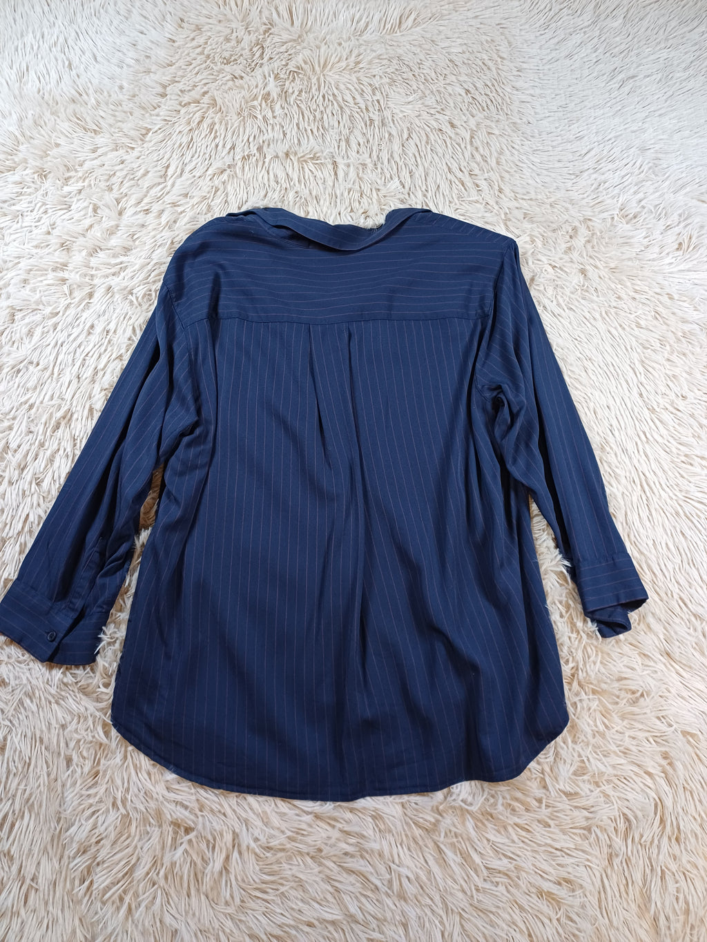 Chemisette Uniqlo en viscose rayée bleue – Taille S