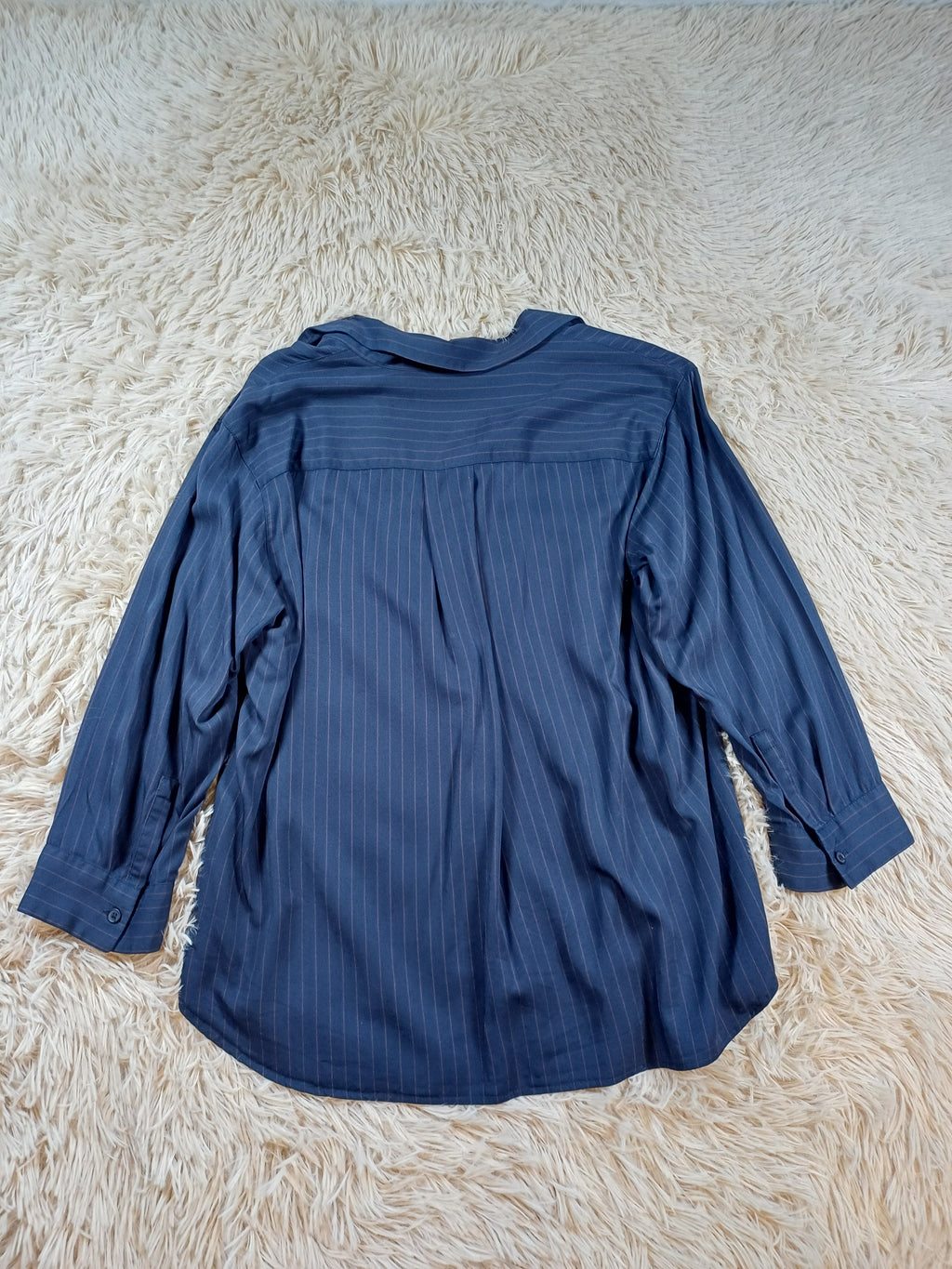 Chemisette Uniqlo en viscose rayée bleue – Taille S