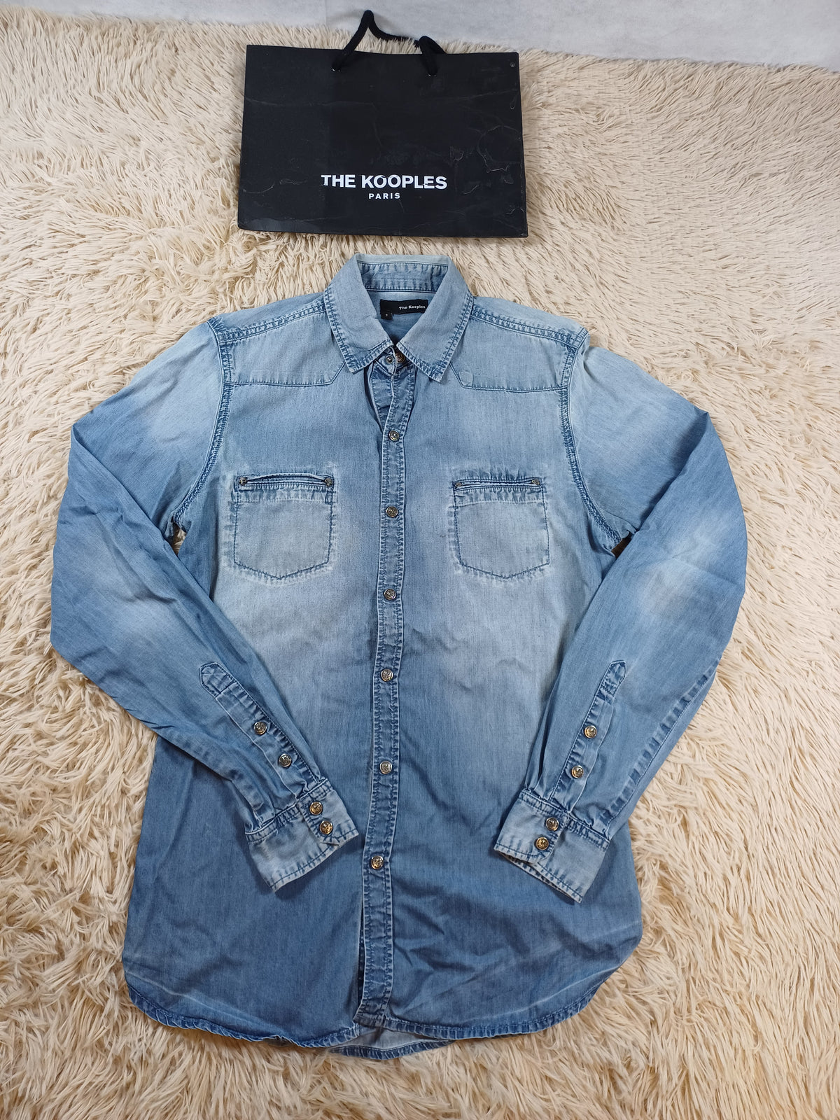 Chemise The Kooples en denim bleu - Taille S
