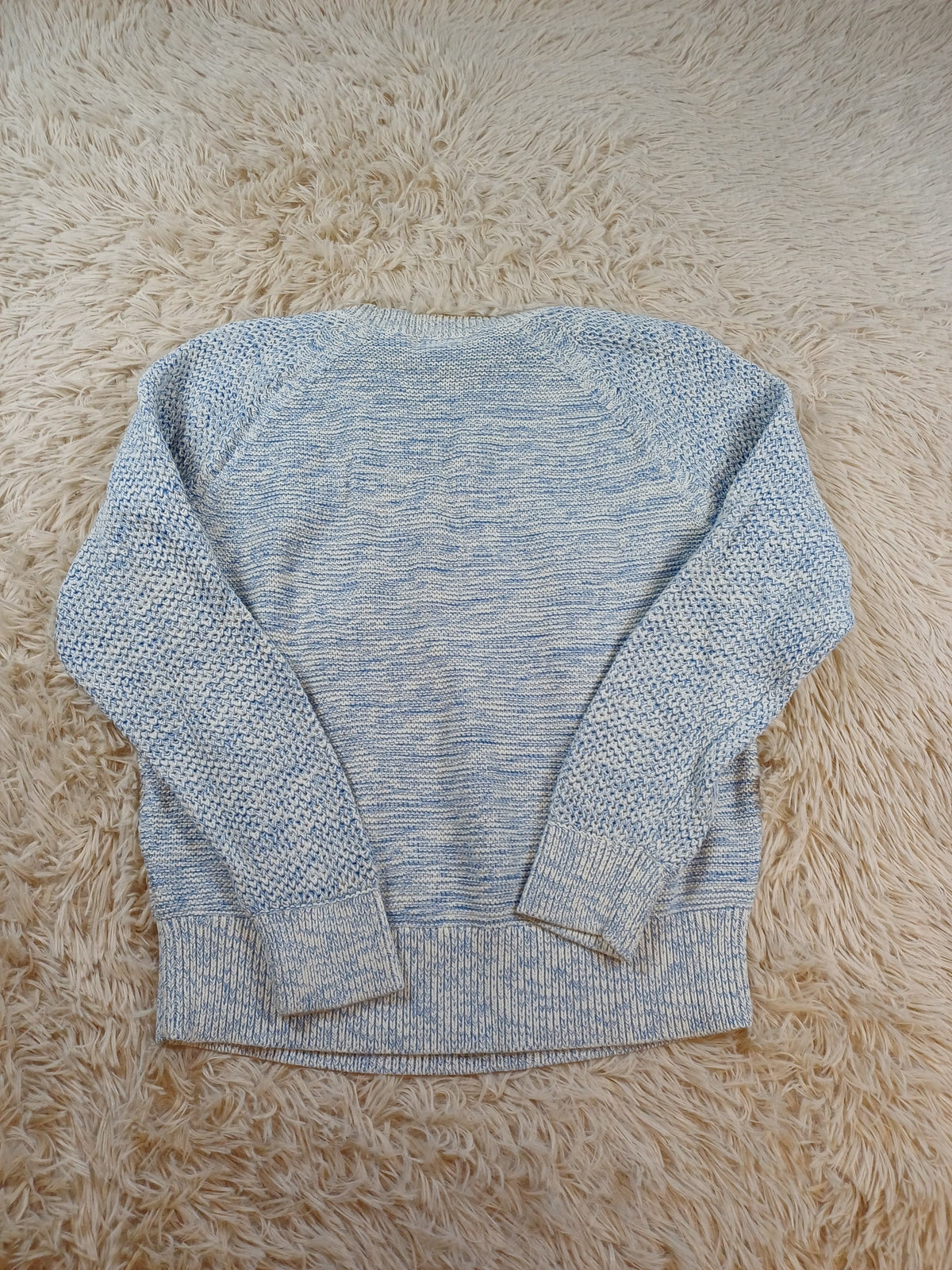 Uniqlo Pull tricot bleu clair et blanc – Taille XL Uniqlo