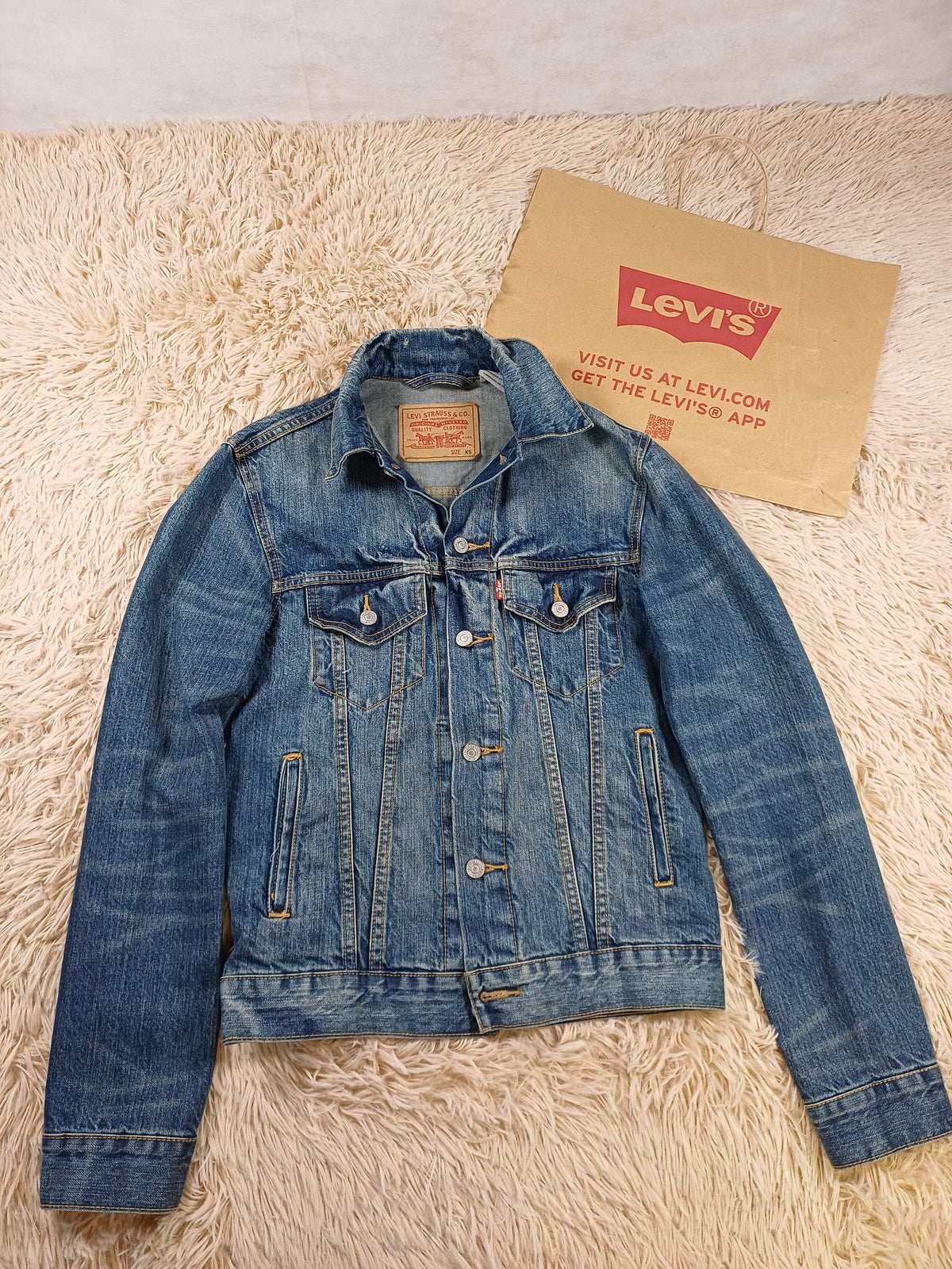 Levi's Veste Trucker en jean bleu – Taille XS Levi's