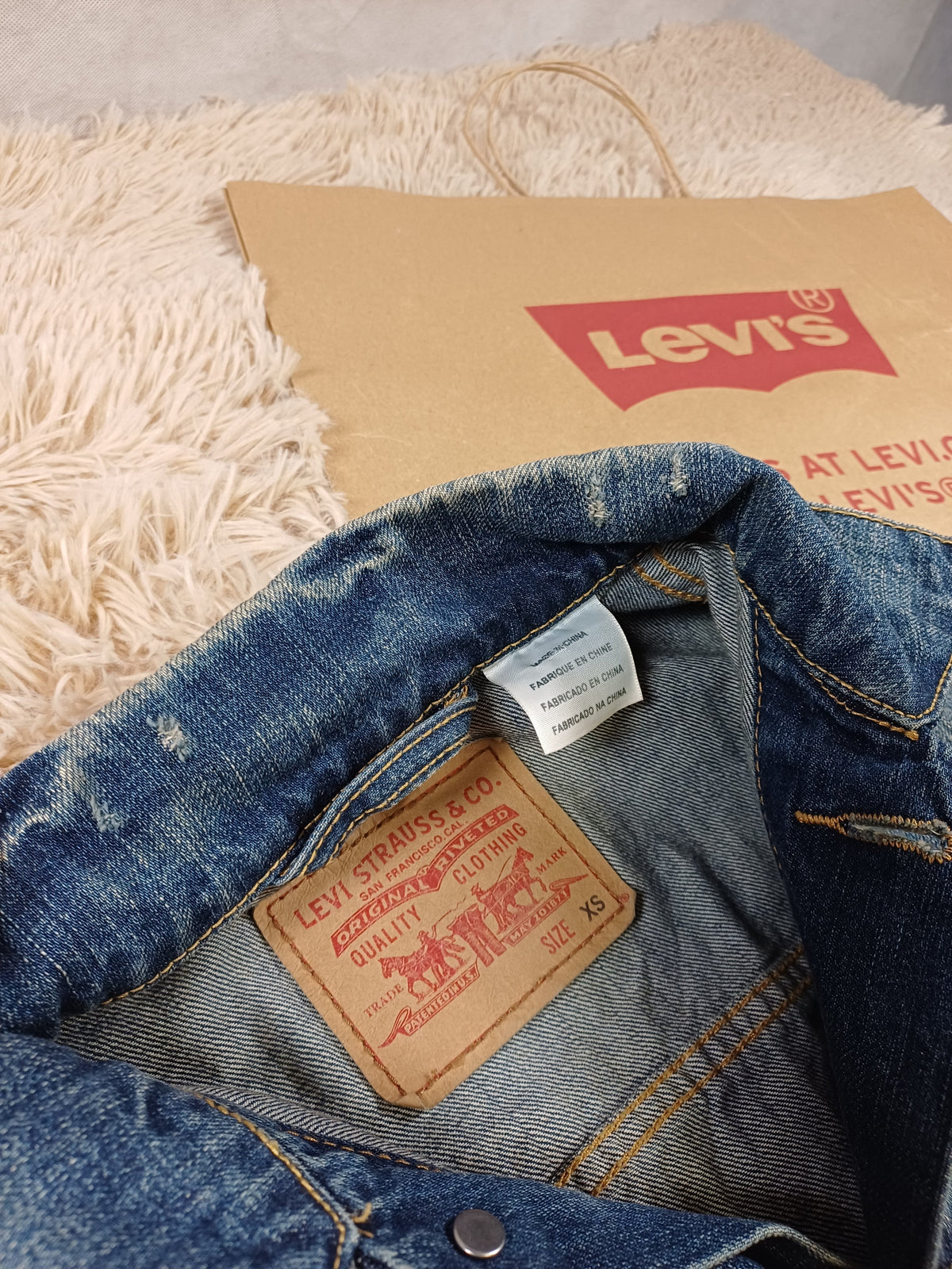 Levi's Veste Trucker en jean bleu – Taille XS Levi's
