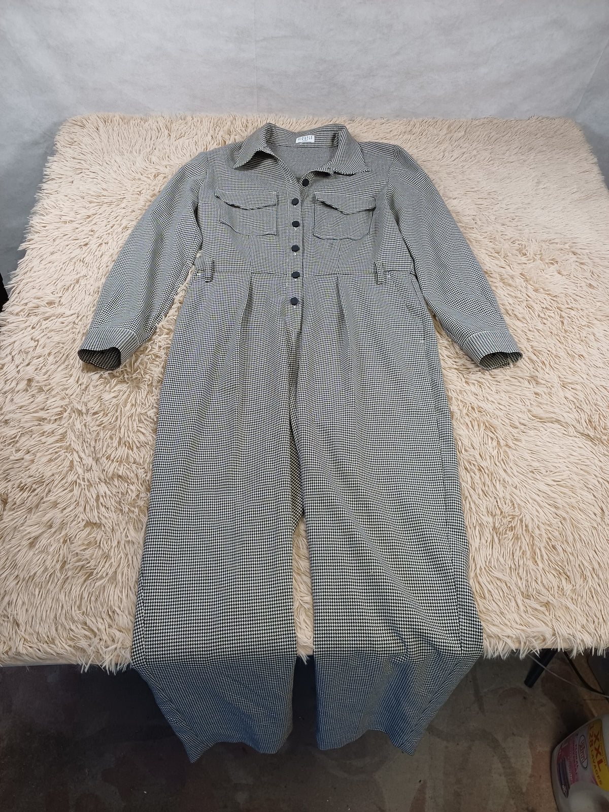 Combinaison Claudie Pierlot pied-de-poule grise – Taille 42