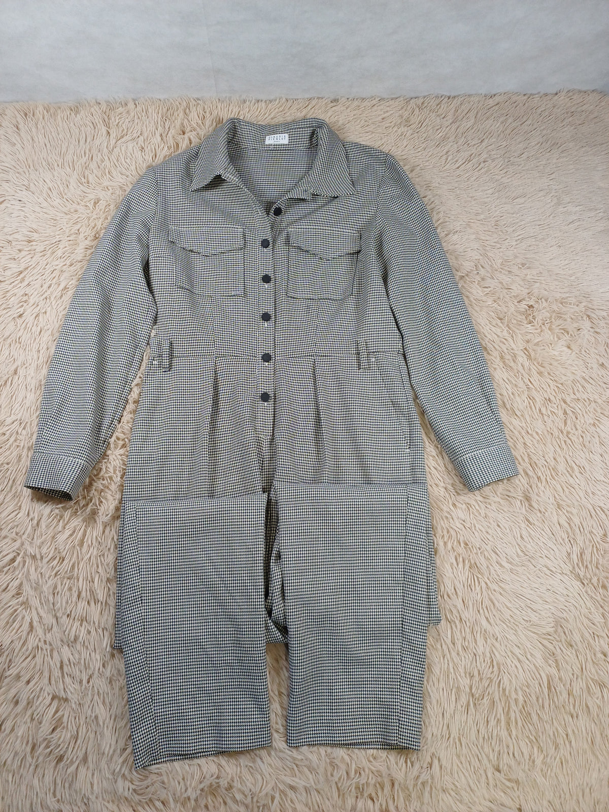 Combinaison Claudie Pierlot pied-de-poule grise – Taille 42
