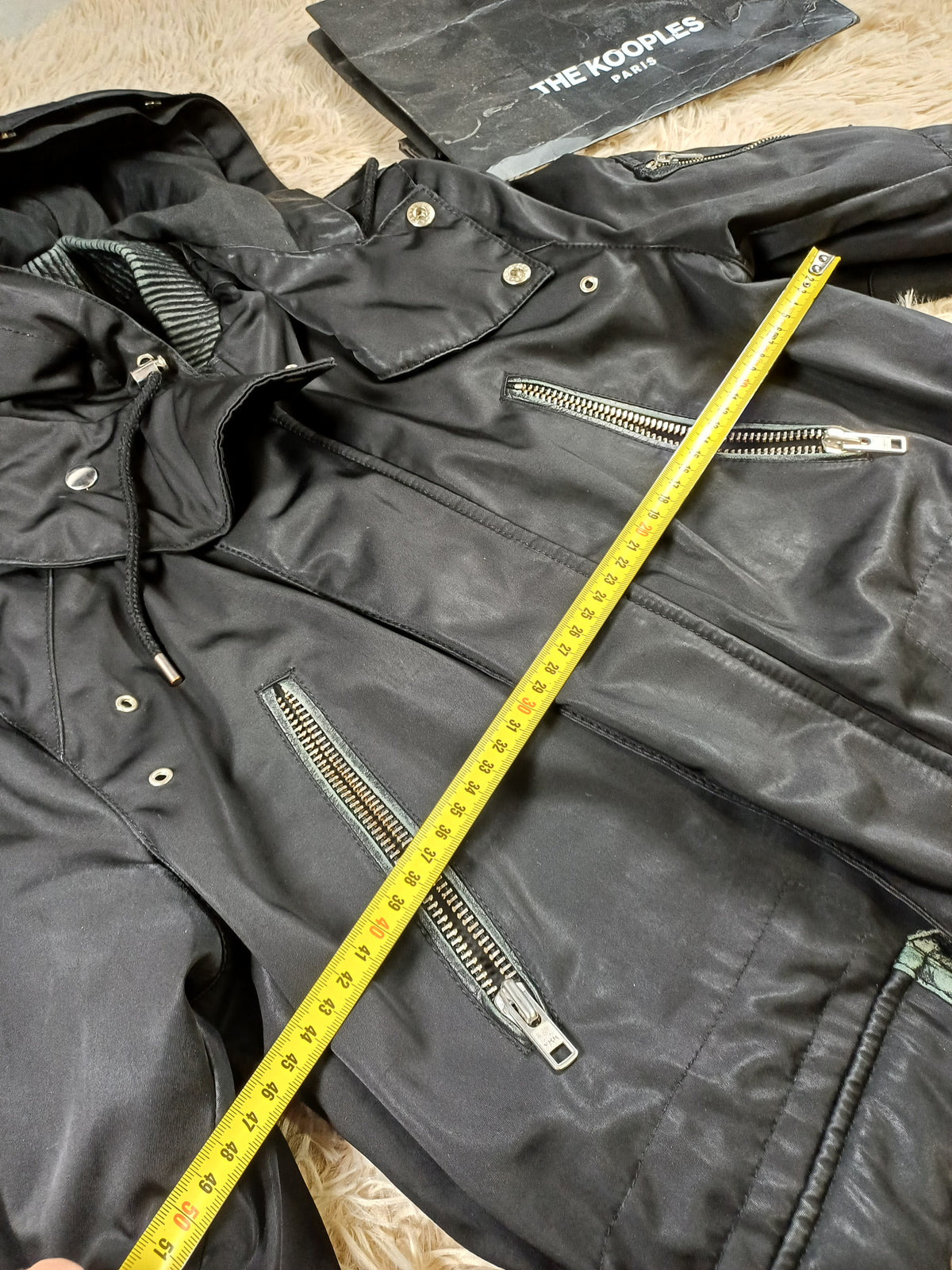 Manteau The Kooples noir à capuche – Taille S
