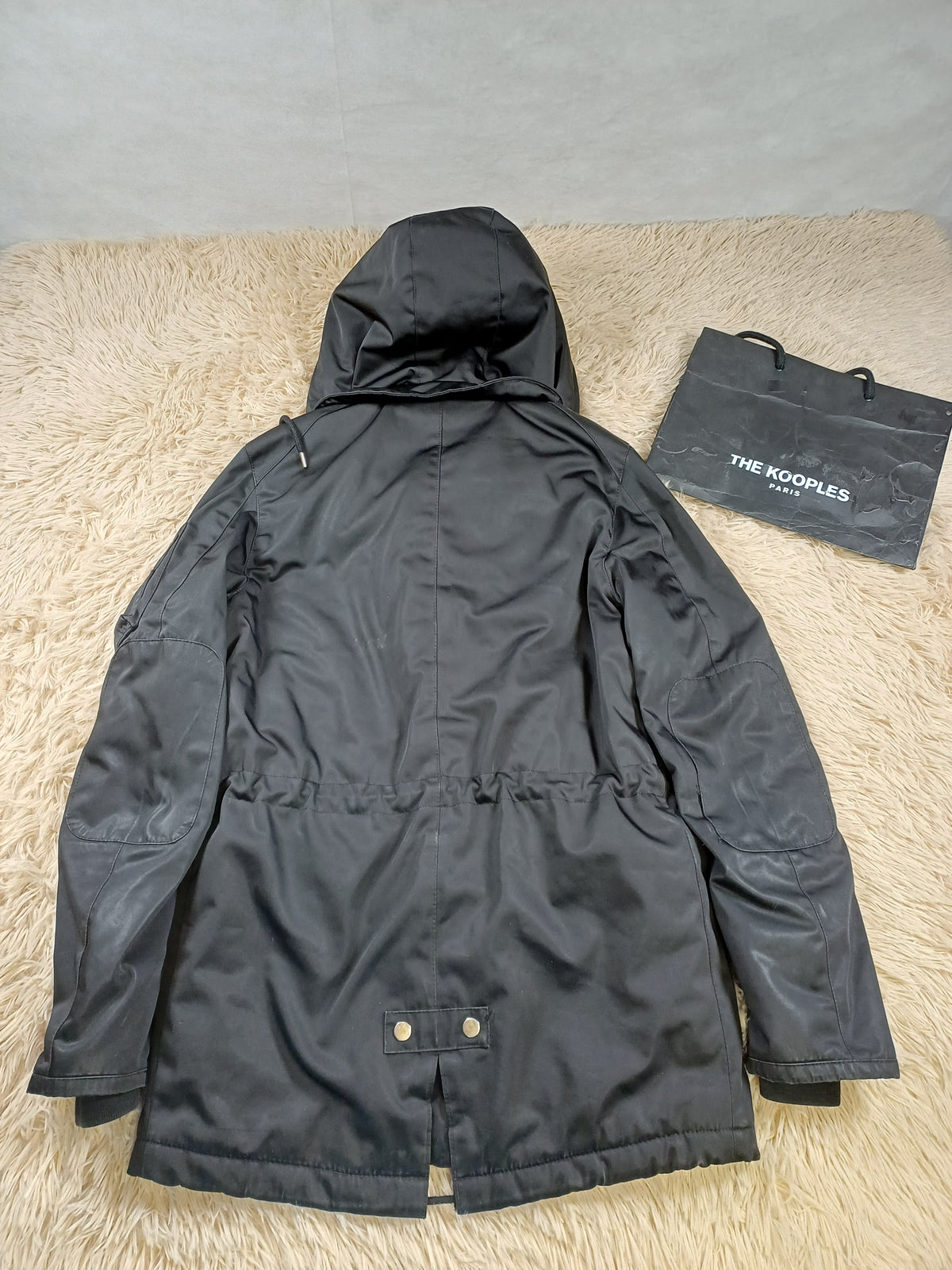 Manteau The Kooples noir à capuche – Taille S