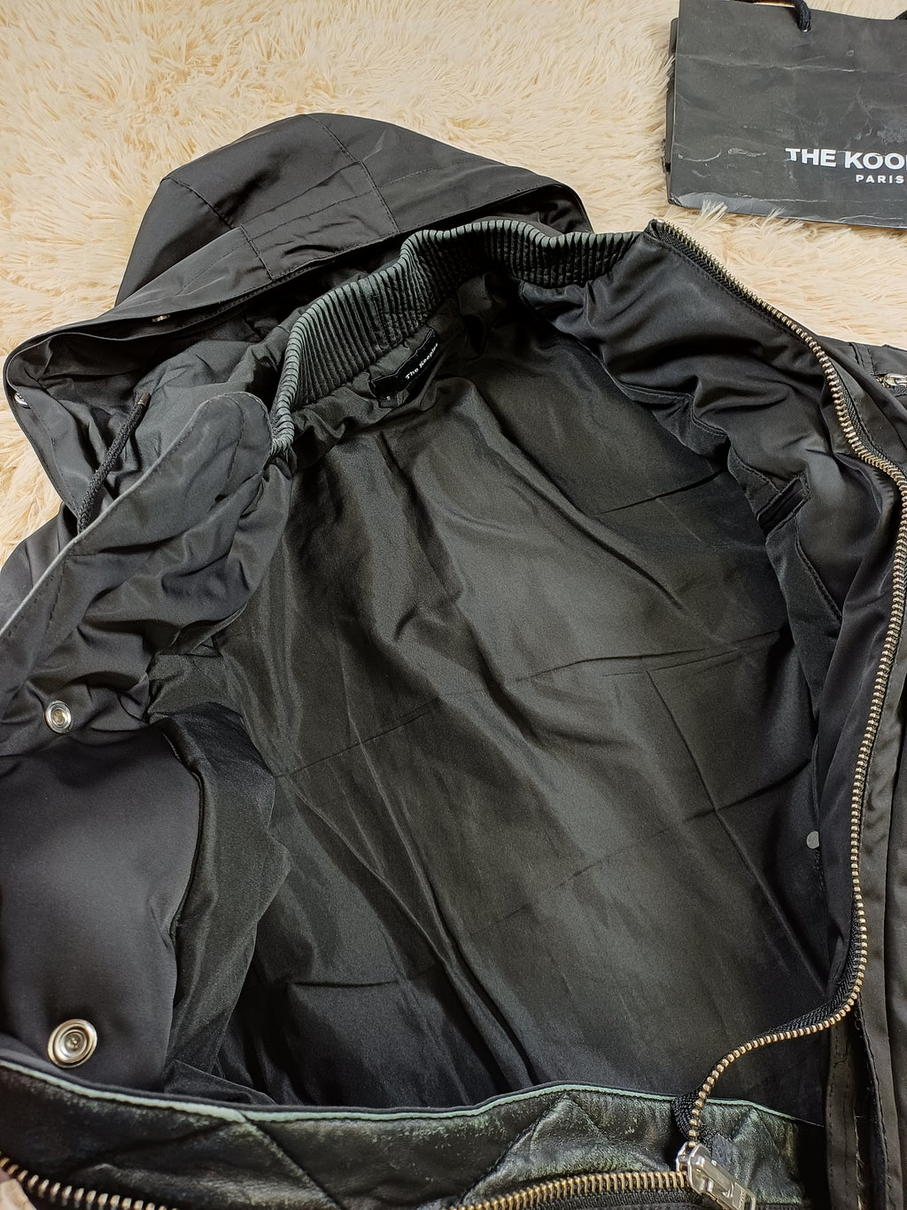 Manteau The Kooples noir à capuche – Taille S
