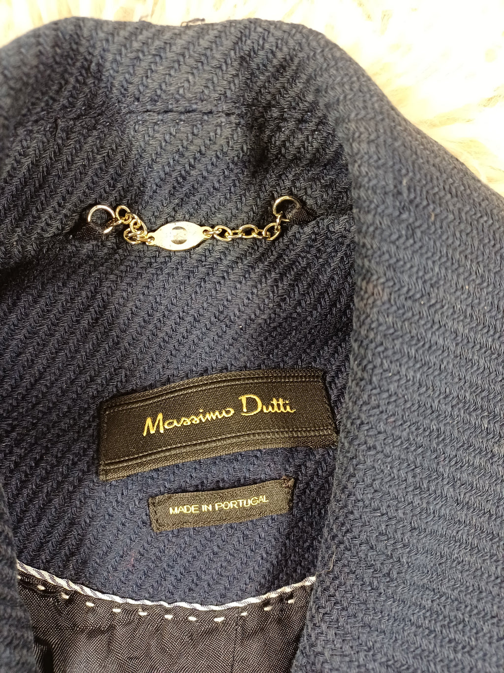 Massimo Dutti Cardigan en tricot bleu marine Massimo Dutti