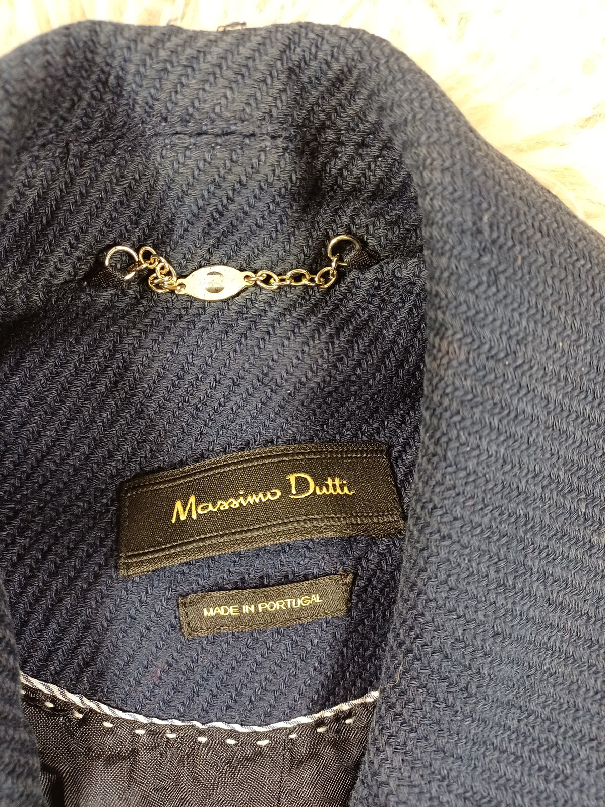 Massimo Dutti Cardigan en tricot bleu marine Massimo Dutti