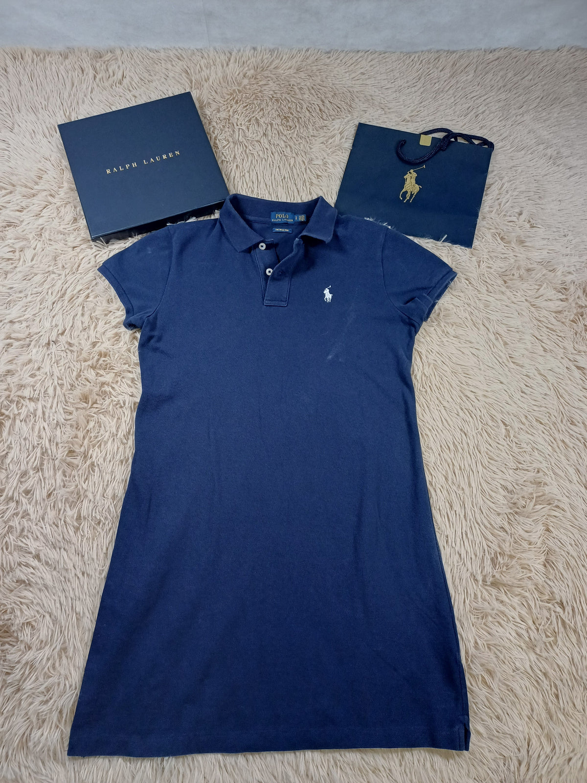Polo Ralph Lauren Robe polo bleu marine – Taille S Polo Ralph Lauren