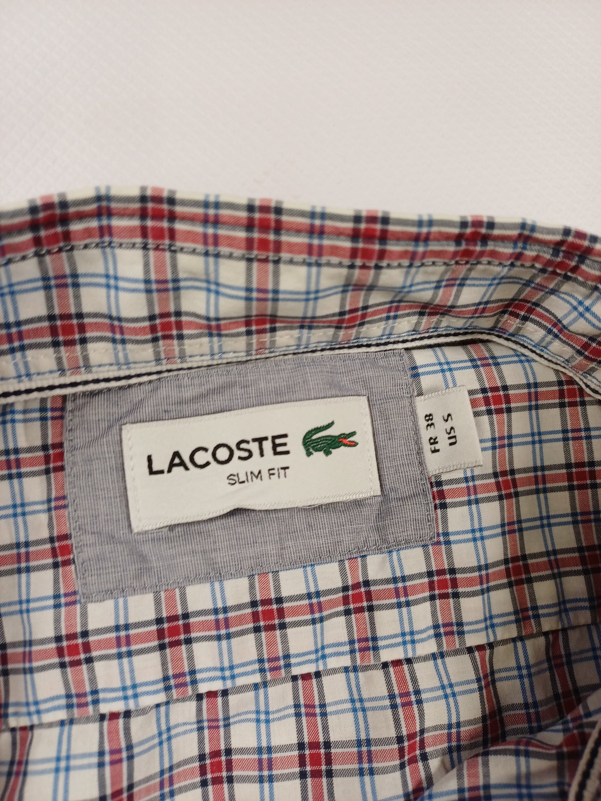 Chemise Lacoste homme à carreaux - Taille M Francais