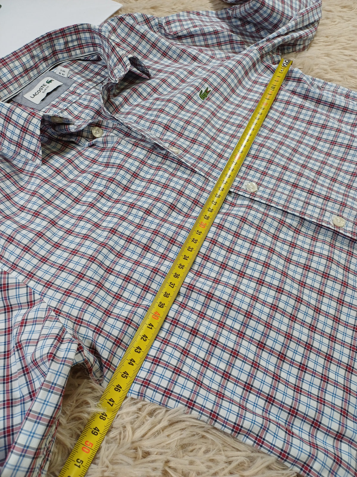 Chemise Lacoste homme à carreaux - Taille M Francais