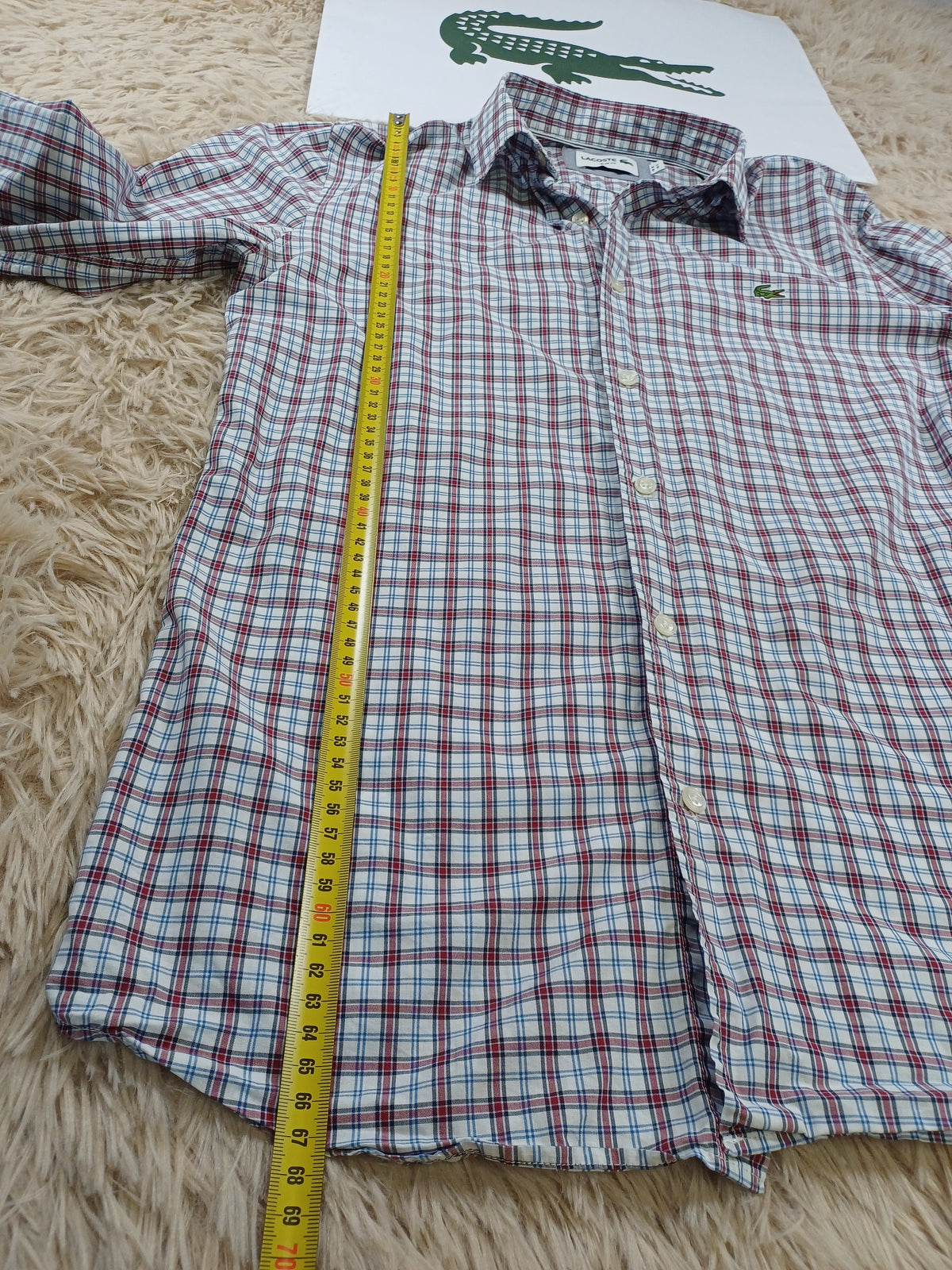 Chemise Lacoste homme à carreaux - Taille M Francais