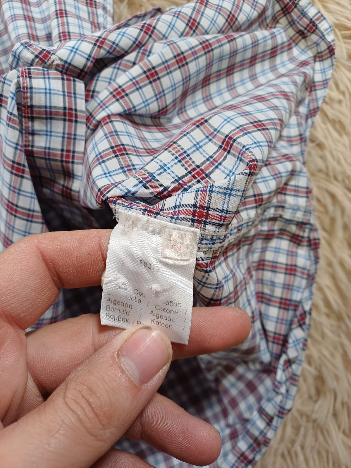 Chemise Lacoste homme à carreaux - Taille M Francais