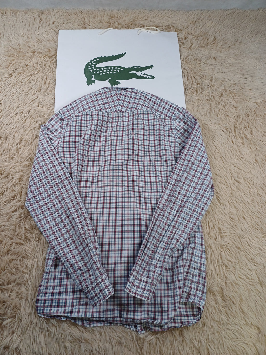 Chemise Lacoste homme à carreaux - Taille M Francais