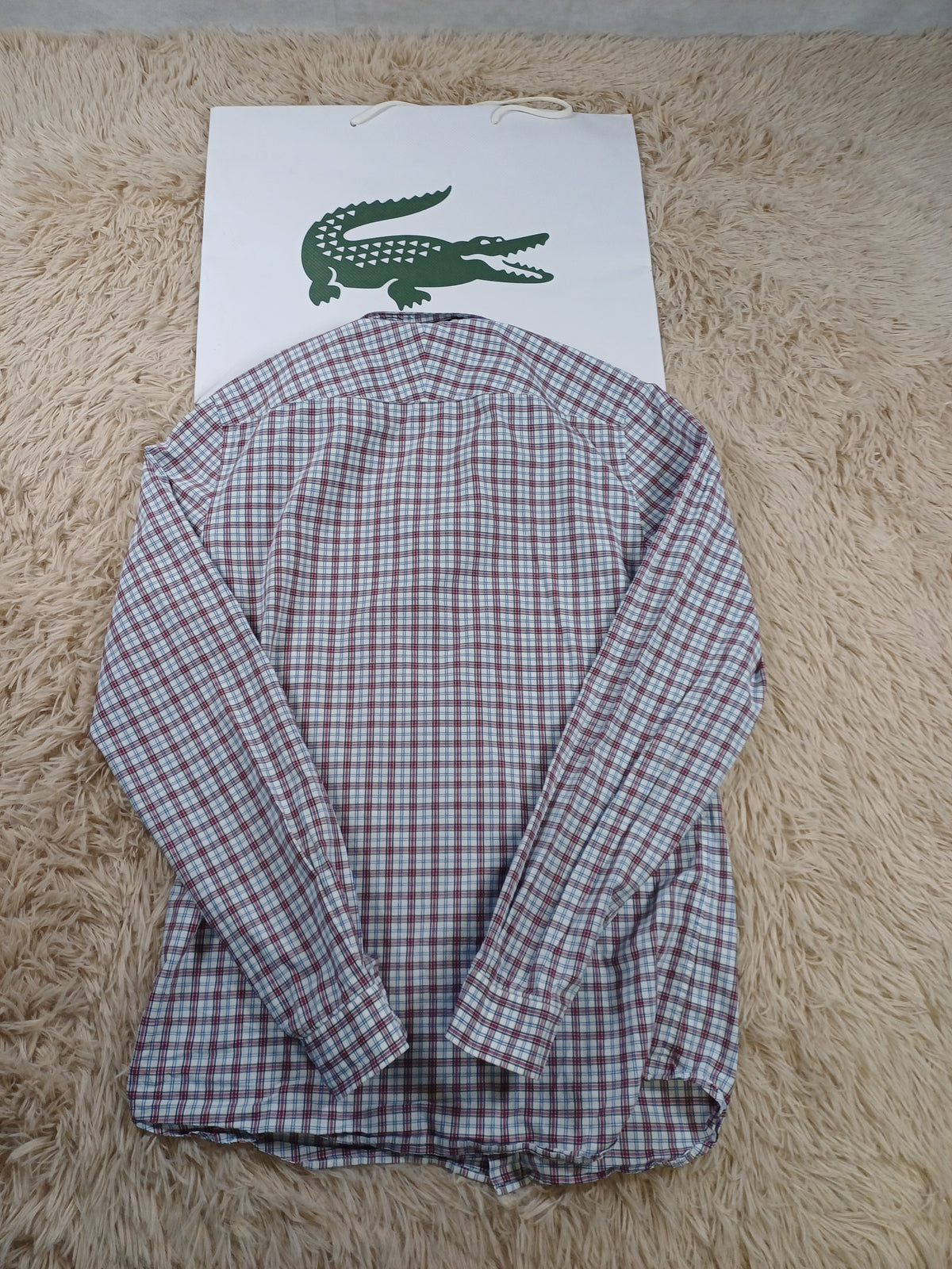 Chemise Lacoste homme à carreaux - Taille M Francais