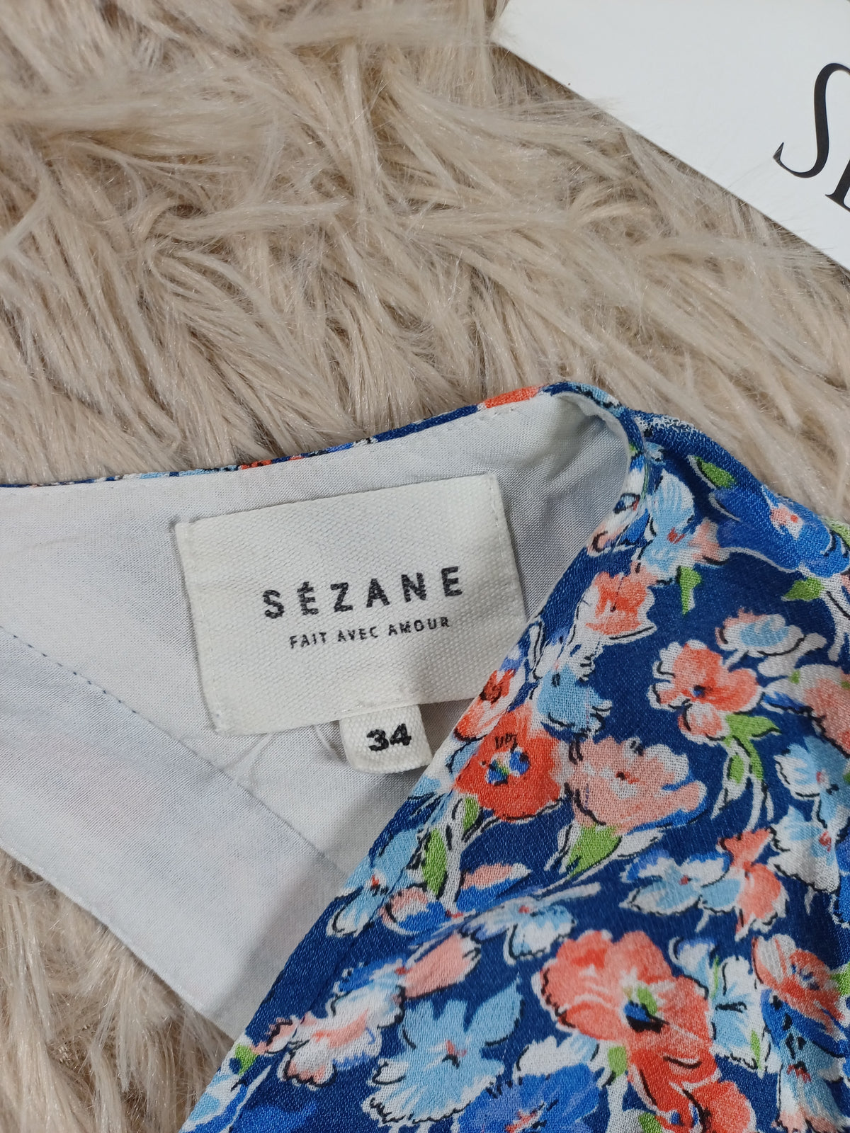 Haut Sézane floral bleu – Taille 34