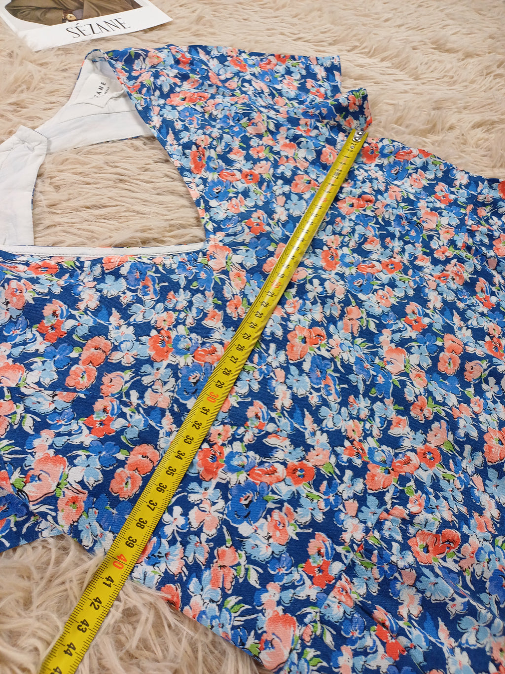 Haut Sézane floral bleu – Taille 34