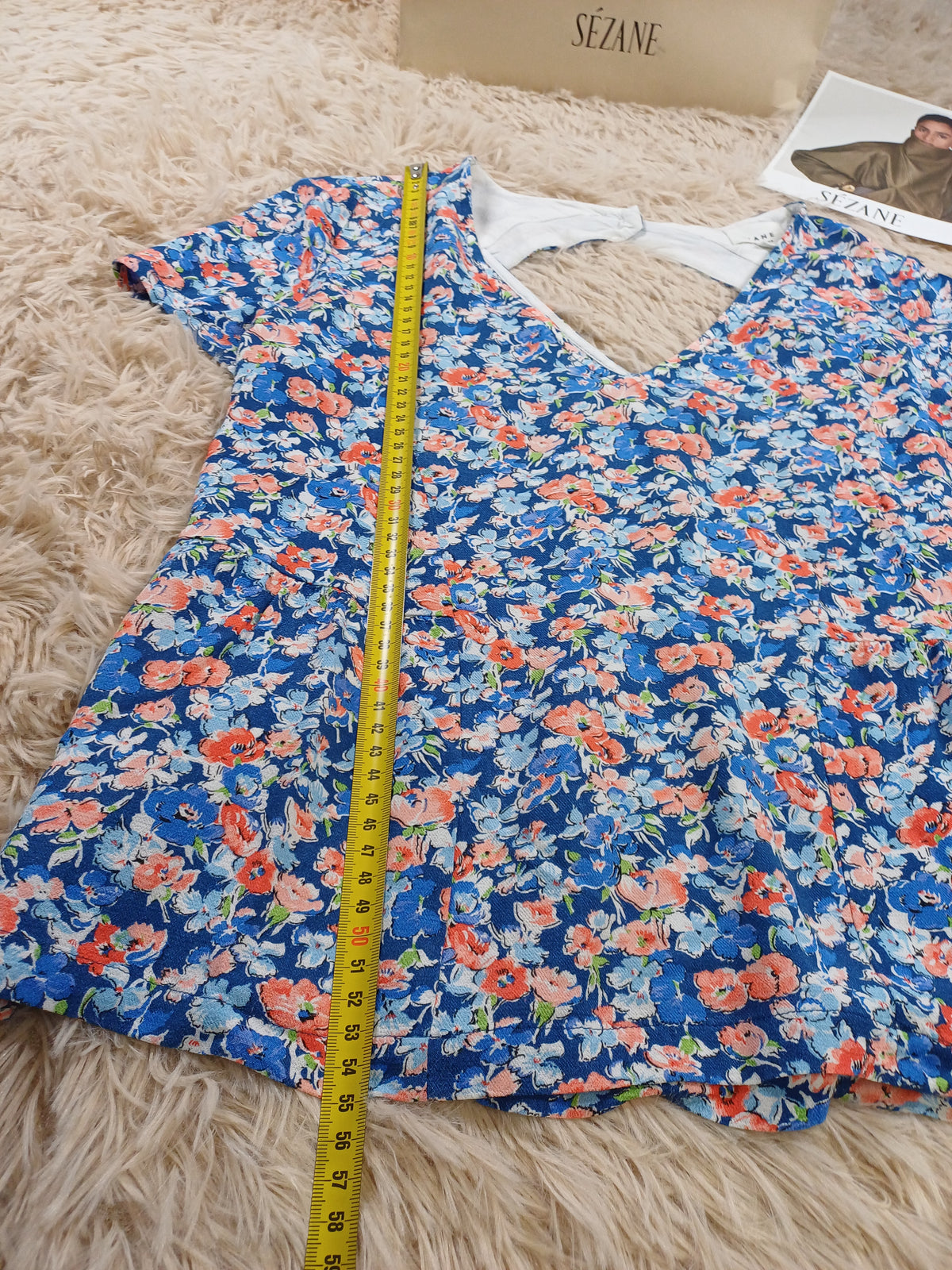 Haut Sézane floral bleu – Taille 34