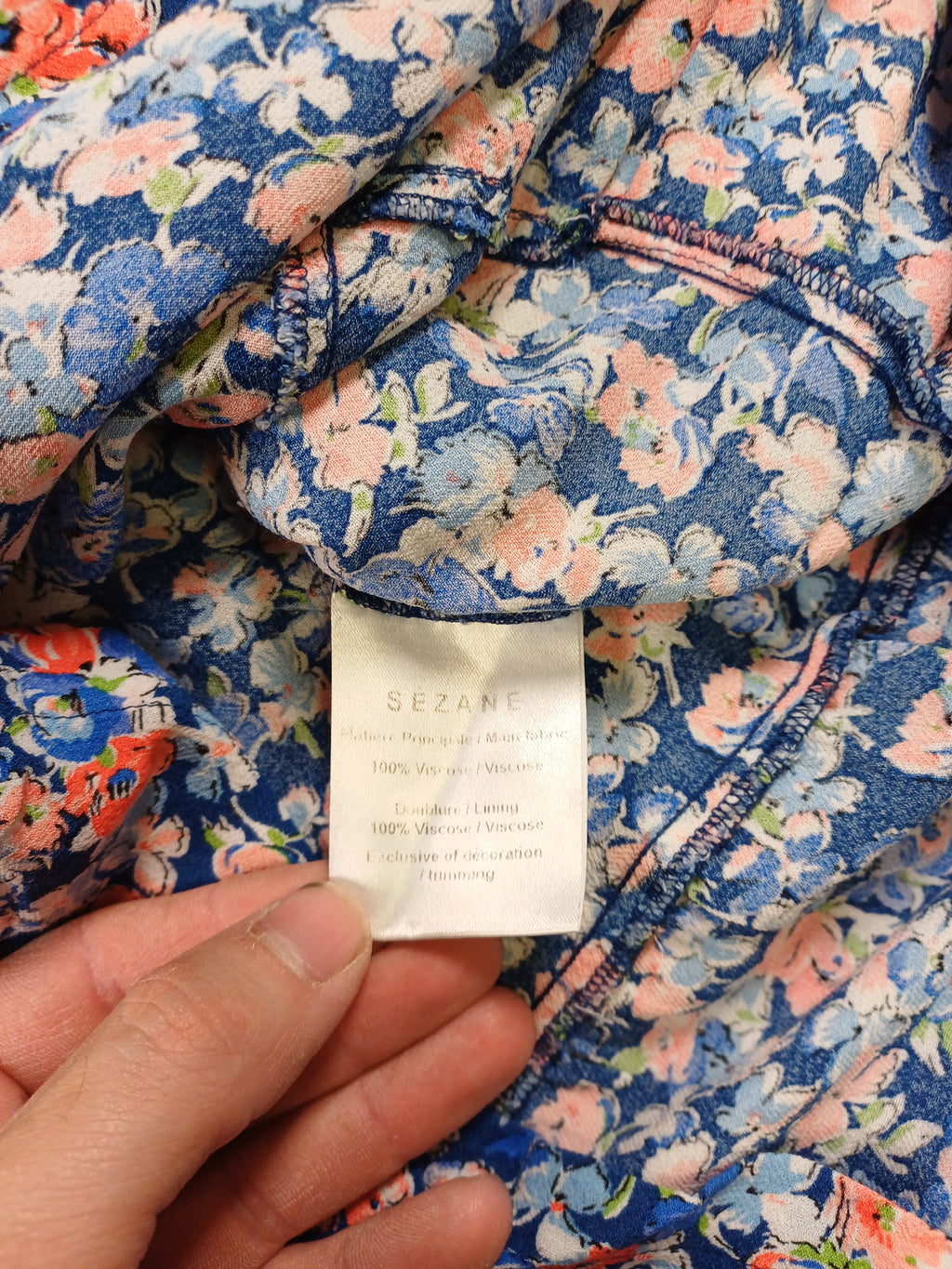 Haut Sézane floral bleu – Taille 34