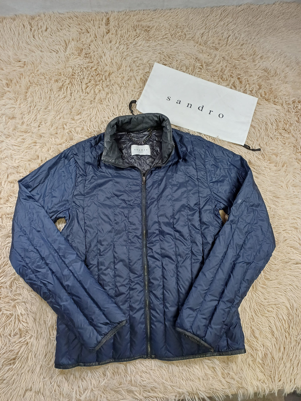 Doudoune légère Sandro bleu marine – Taille 1